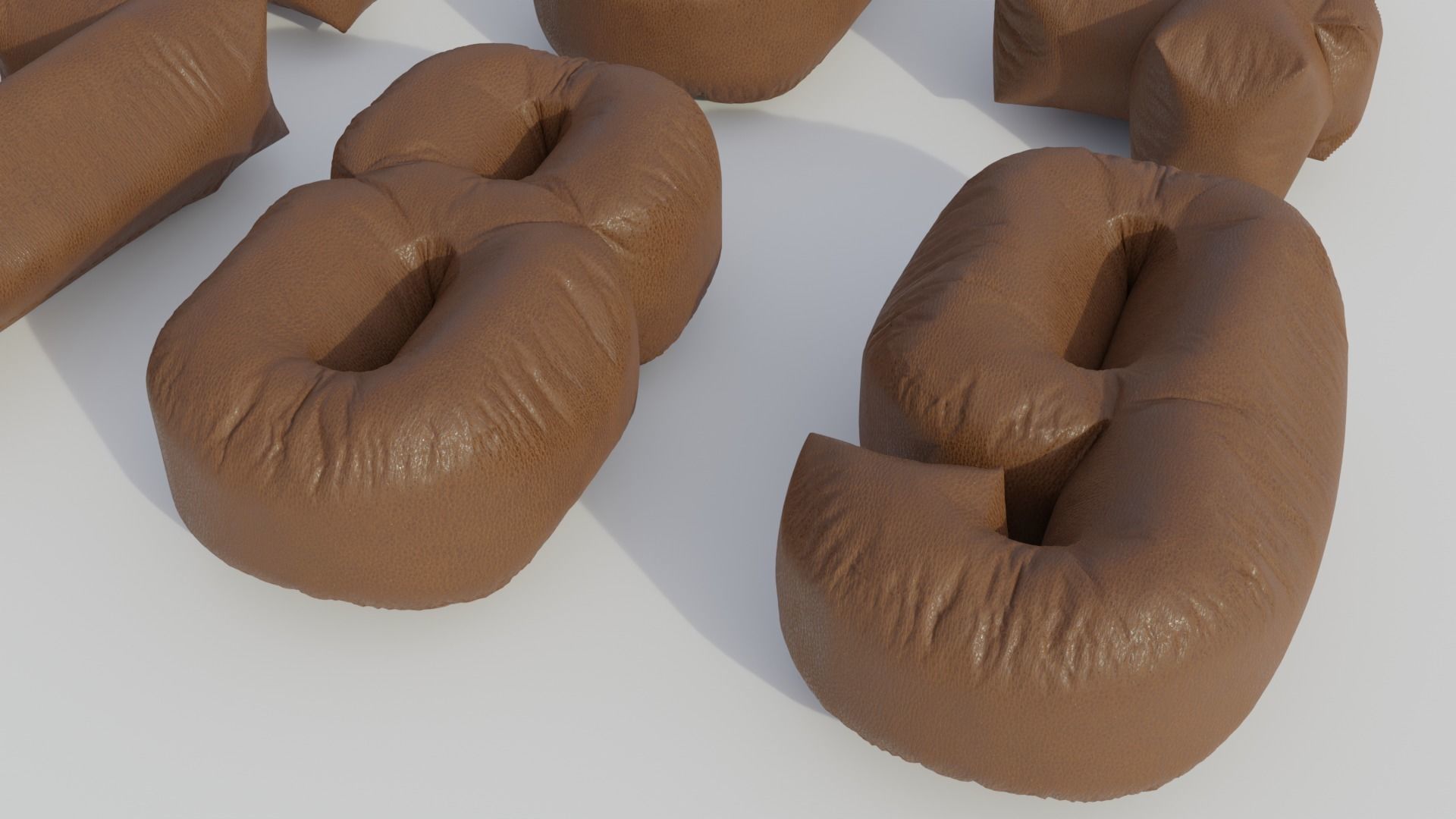 Alphabet Bean Bags 3D model_5