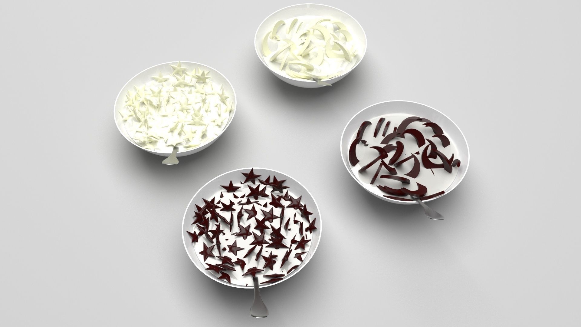 Bowl of Moon and Star Cereals 3D model_3