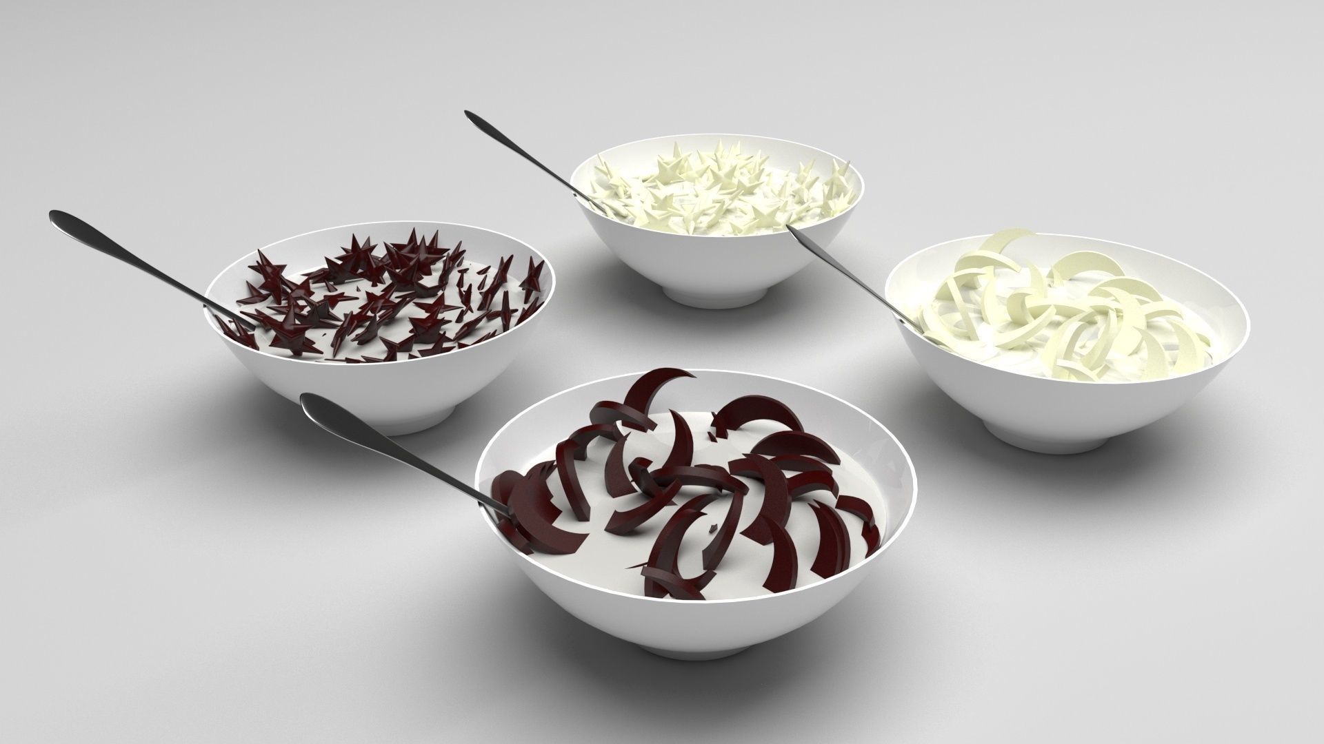 Bowl of Moon and Star Cereals 3D model_5