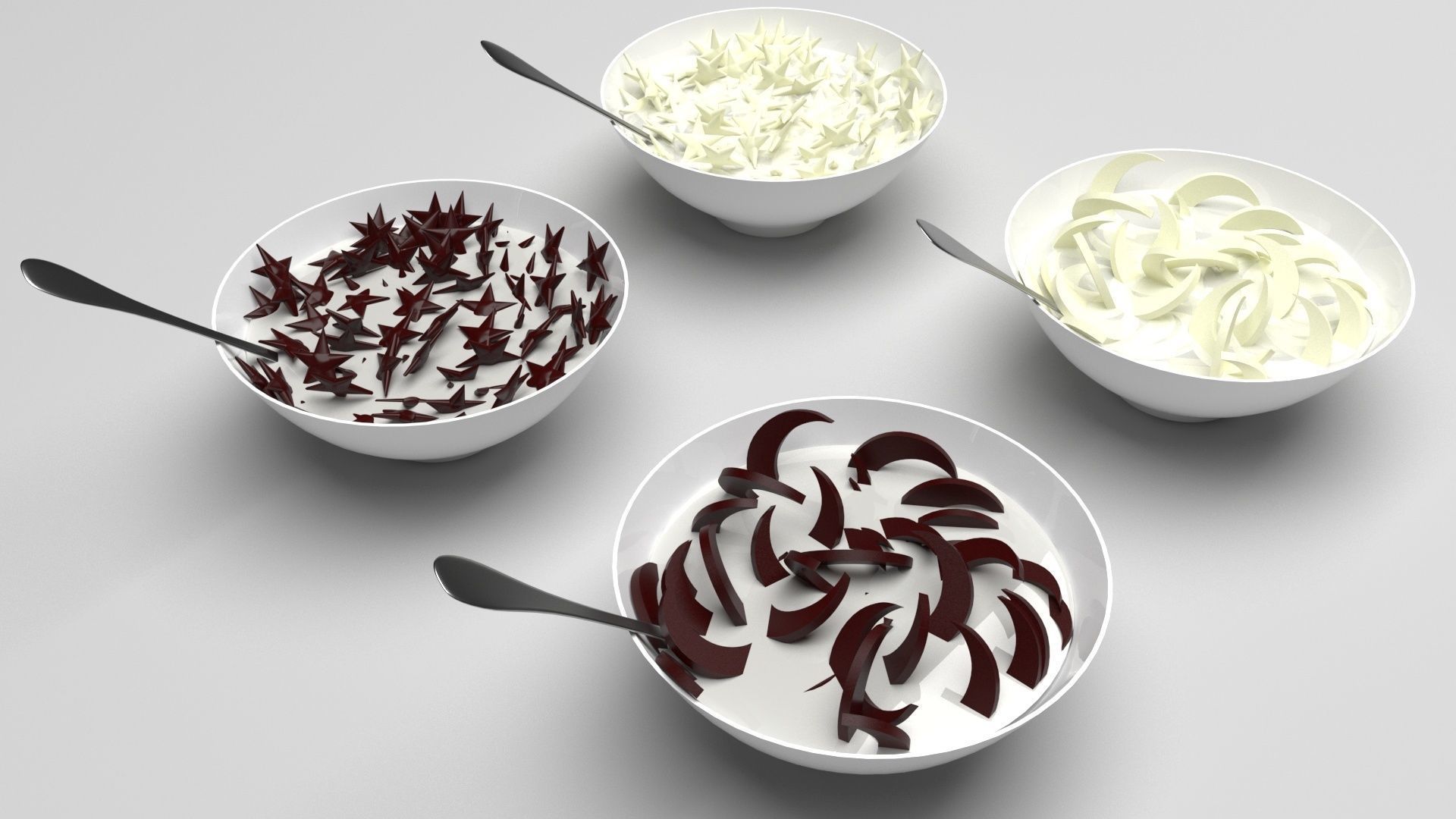 Bowl of Moon and Star Cereals 3D model_10