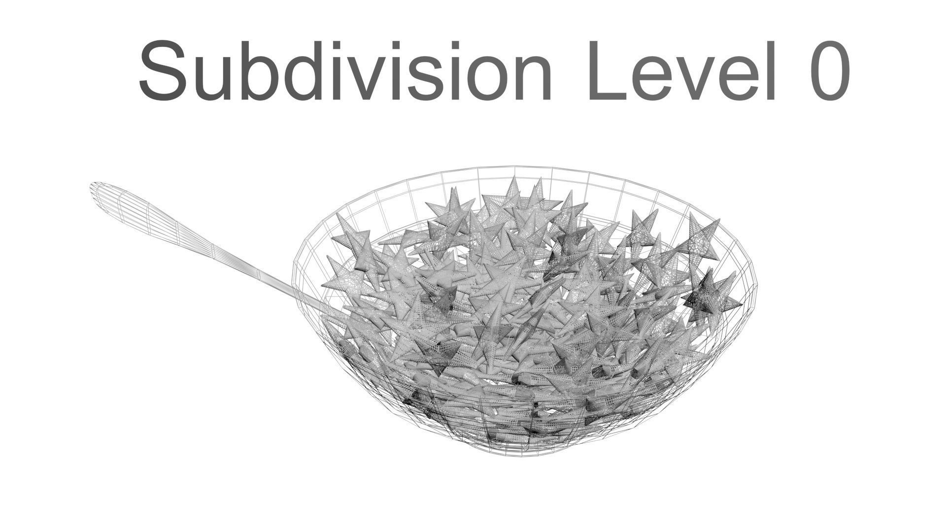Bowl of Moon and Star Cereals 3D model_29