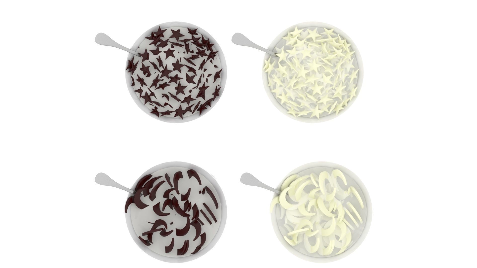 Bowl of Moon and Star Cereals 3D model_19