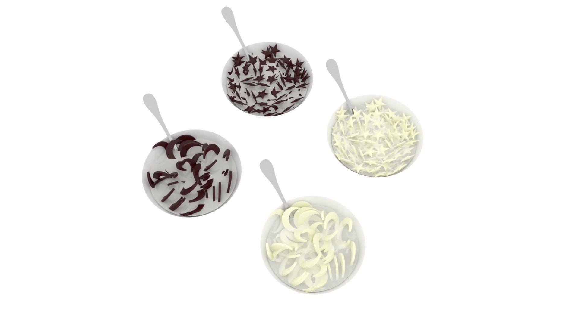 Bowl of Moon and Star Cereals 3D model_14