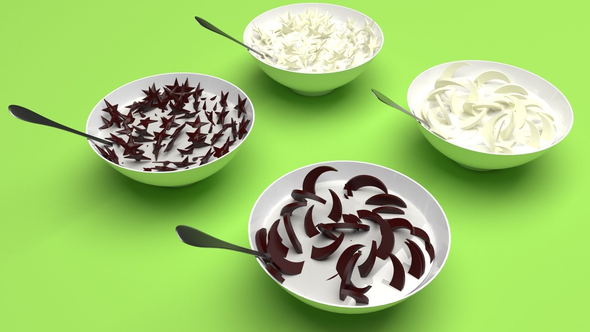 Bowl of Moon and Star Cereals 3D model_11