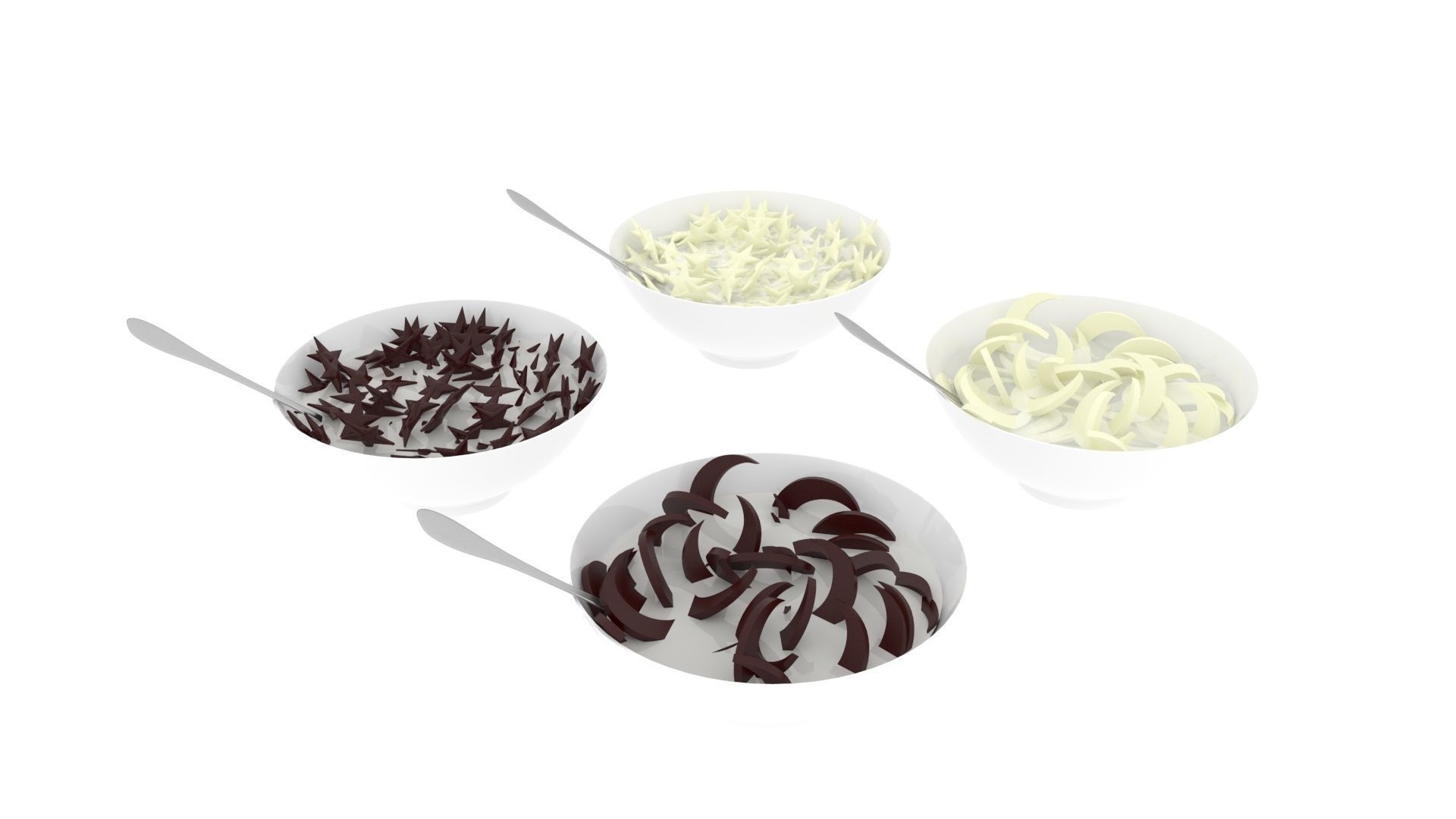 Bowl of Moon and Star Cereals 3D model_13
