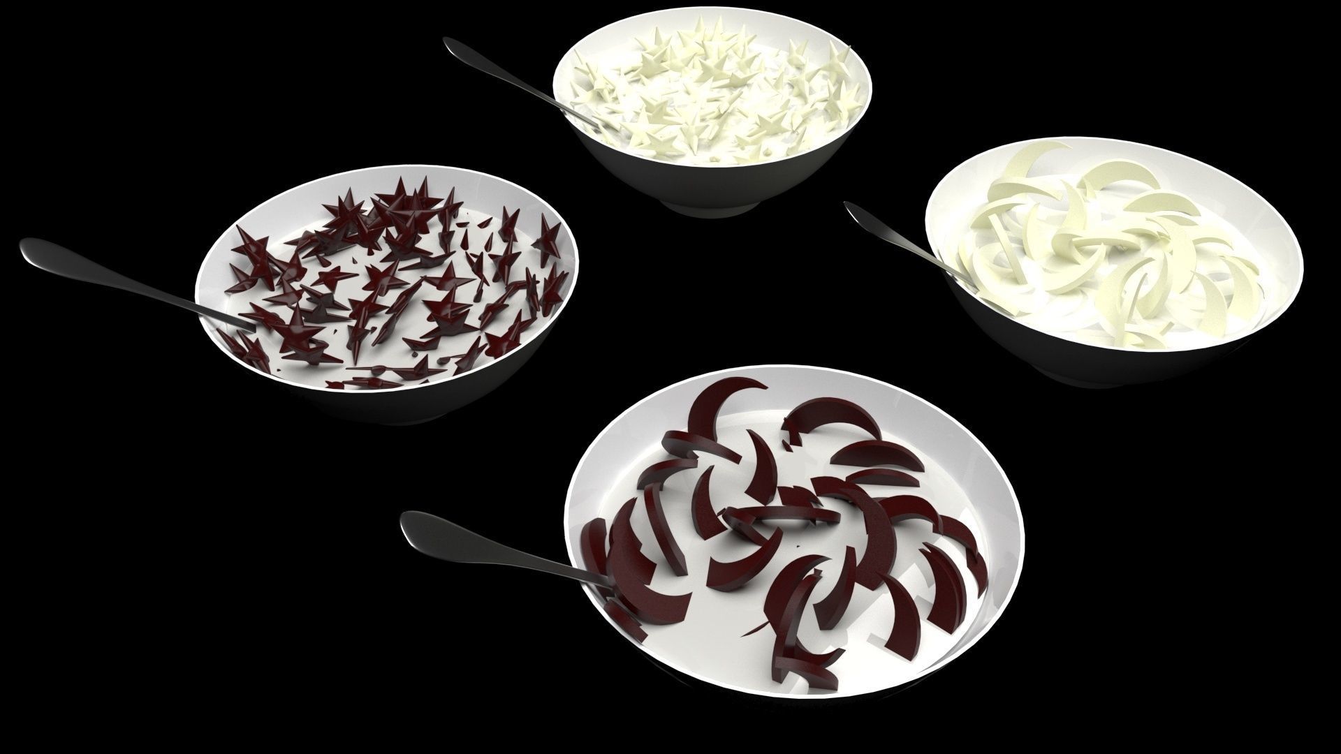 Bowl of Moon and Star Cereals 3D model_12