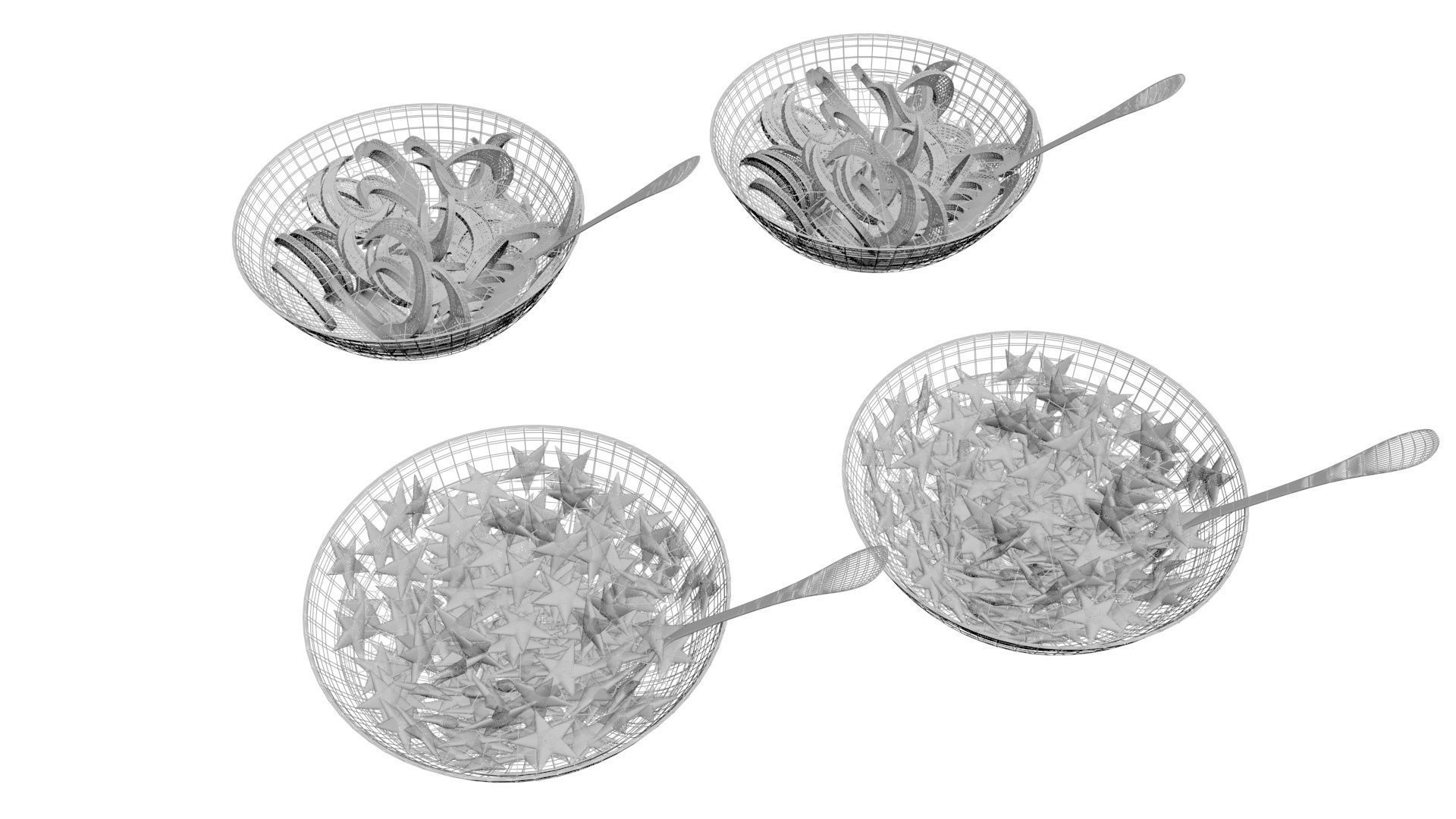 Bowl of Moon and Star Cereals 3D model_22