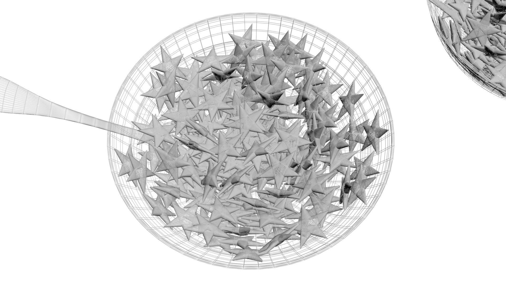 Bowl of Moon and Star Cereals 3D model_26
