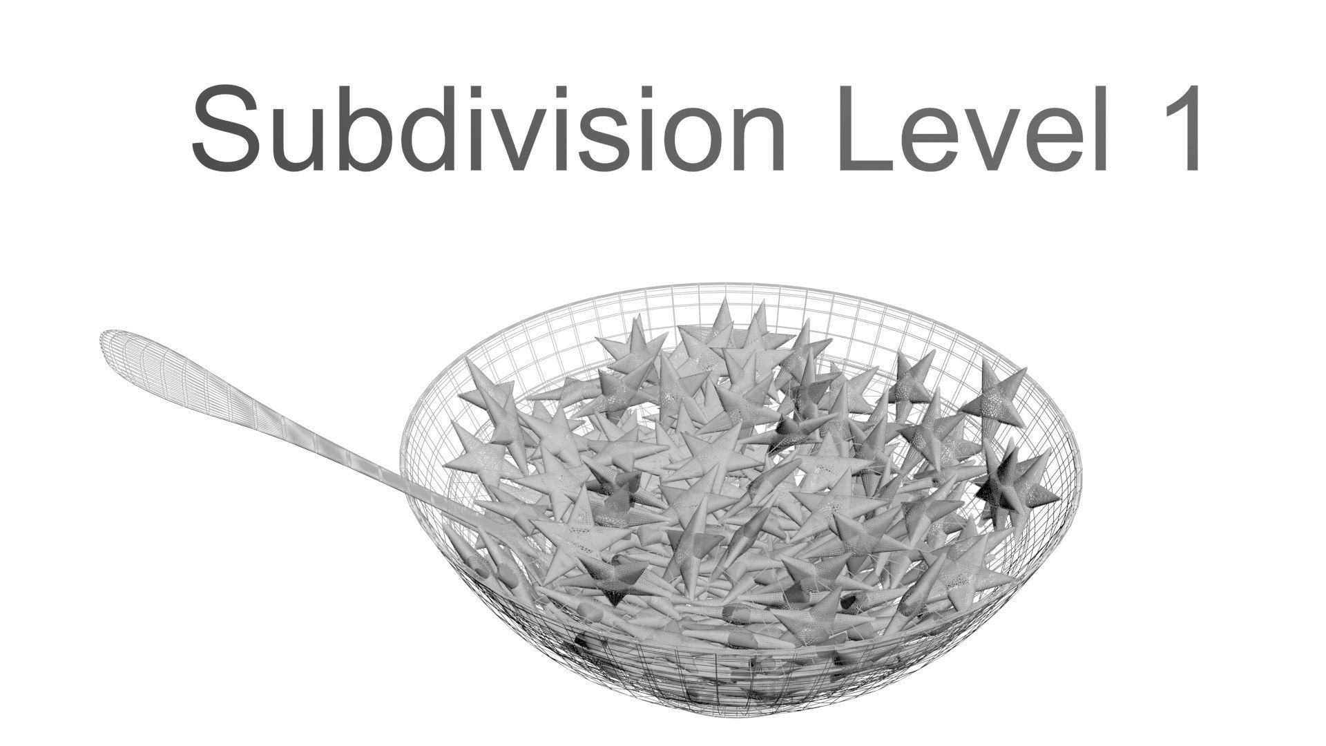 Bowl of Moon and Star Cereals 3D model_28