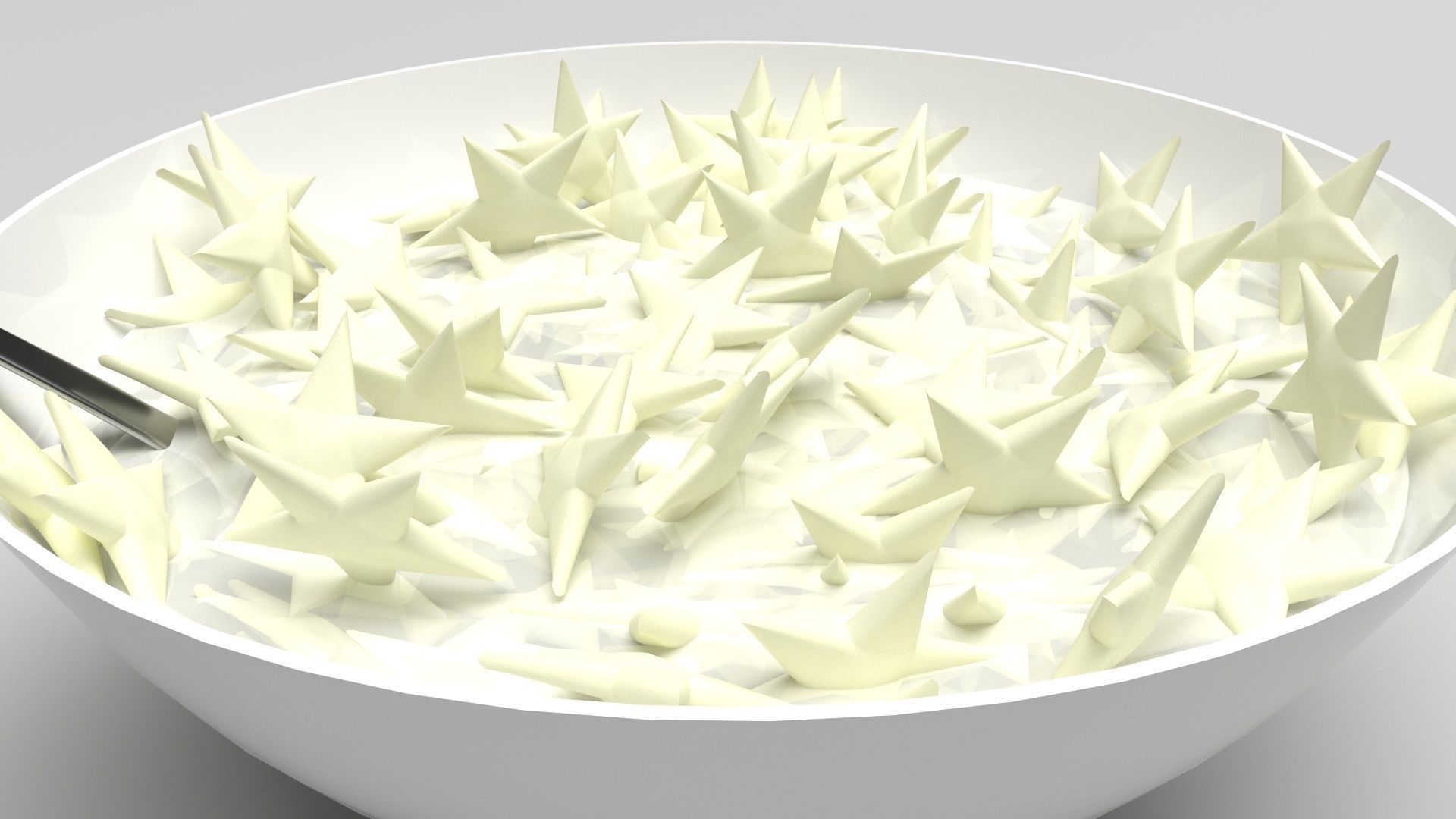 Bowl of Moon and Star Cereals 3D model_7