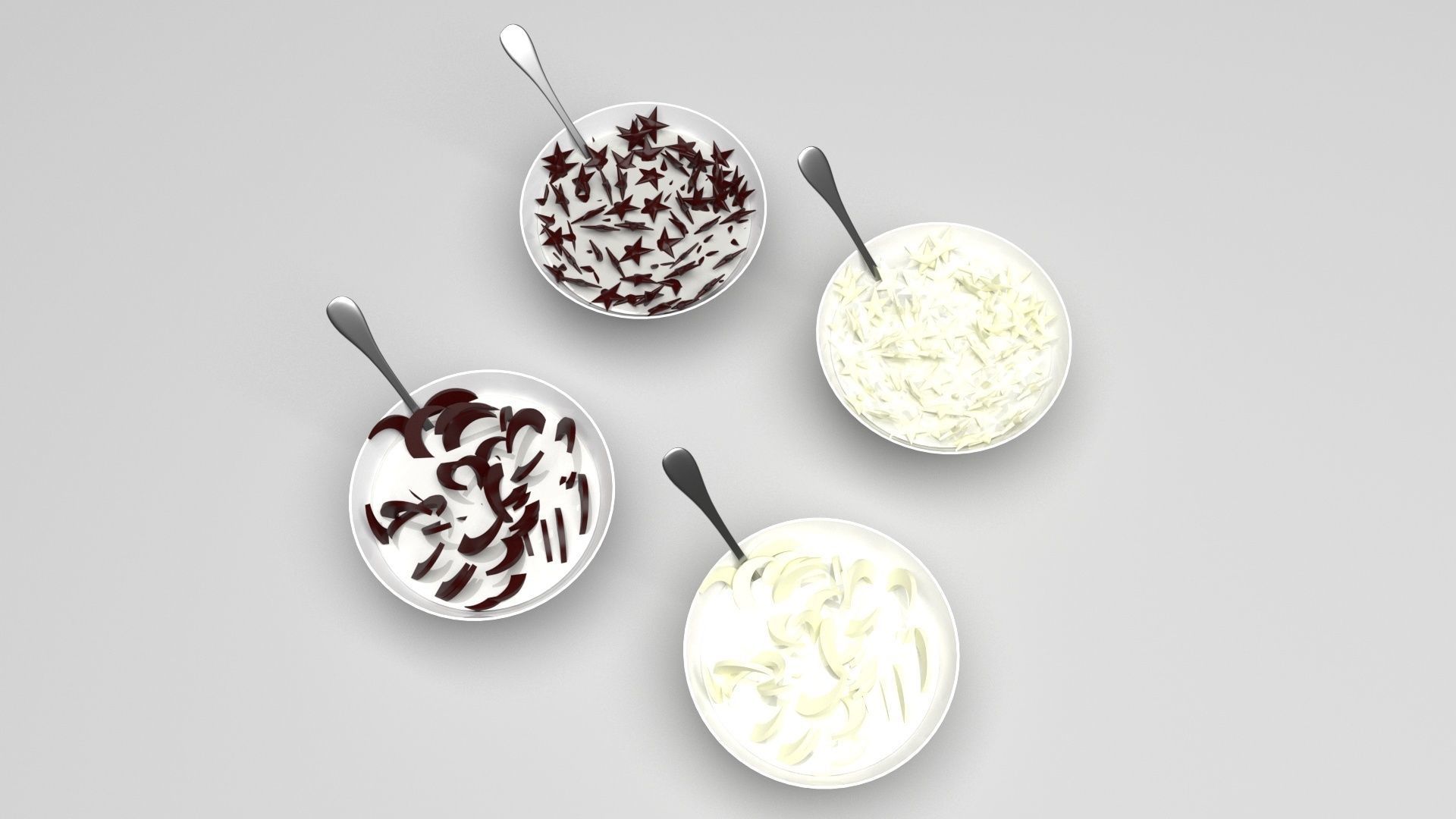 Bowl of Moon and Star Cereals 3D model_1