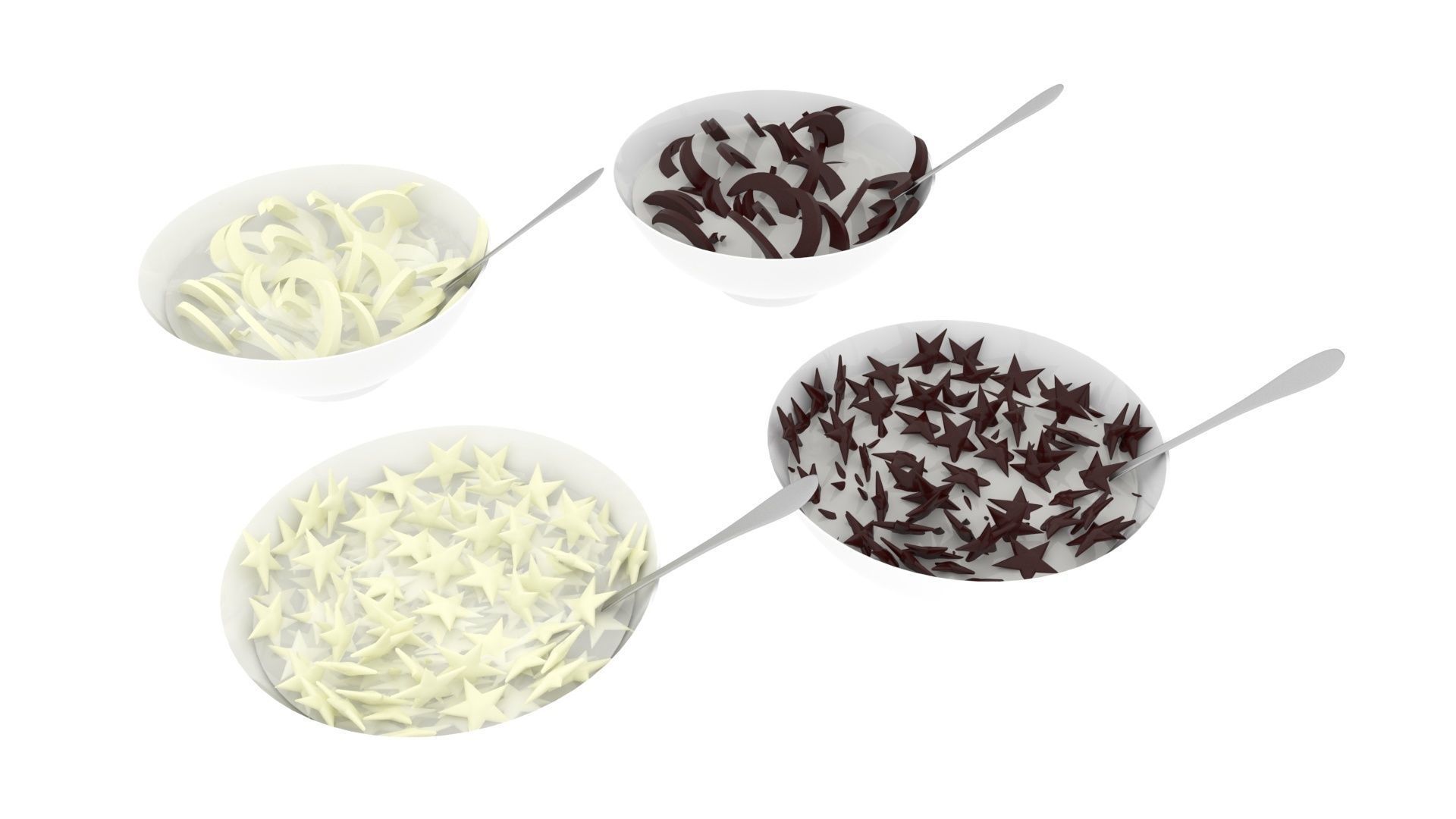 Bowl of Moon and Star Cereals 3D model_15