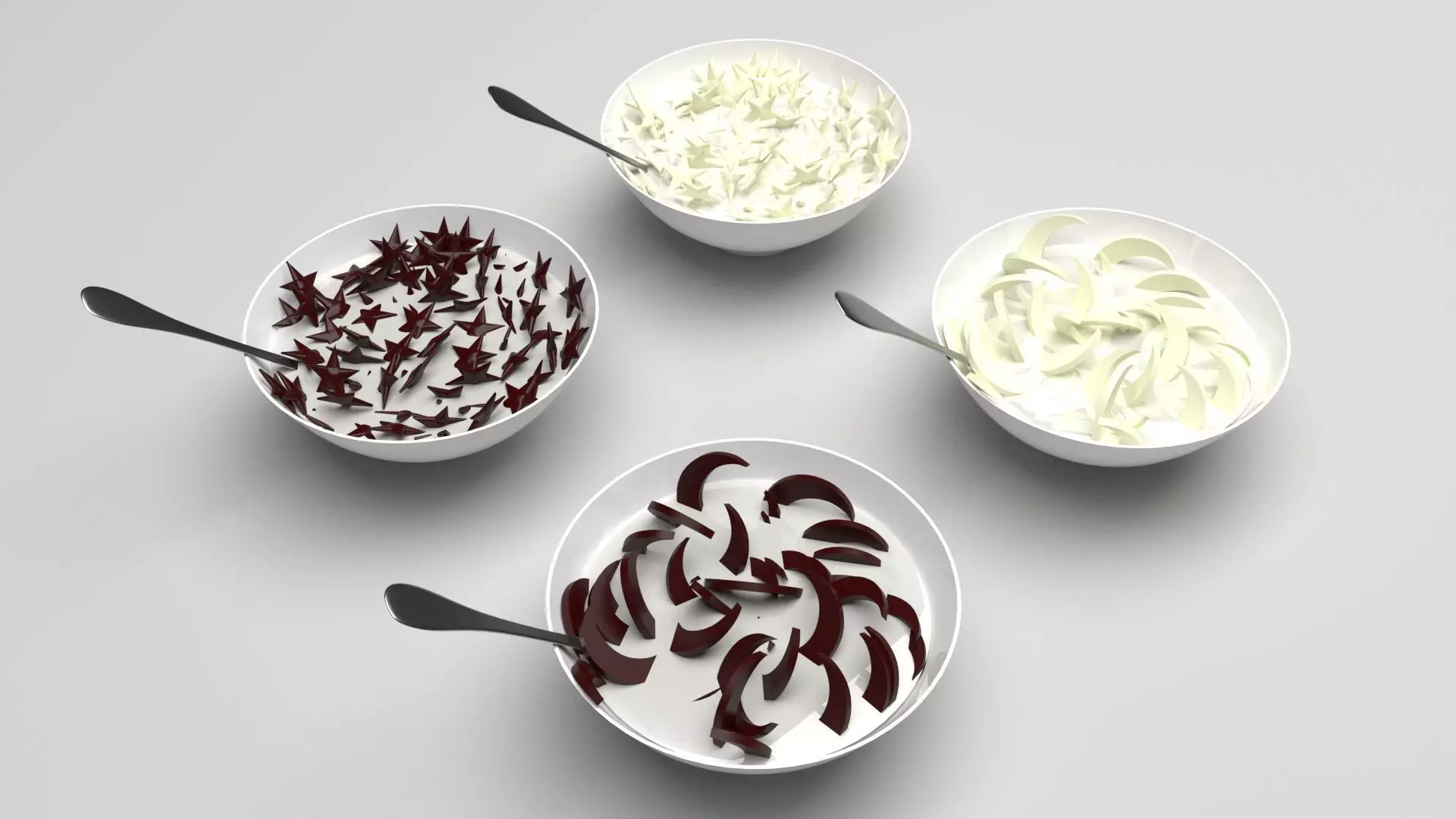 Bowl of Moon and Star Cereals 3D model_0
