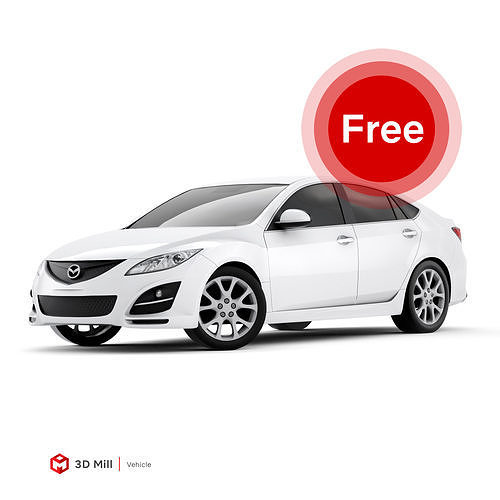 Free Mazda 6 2011 Sedan Free low-poly 3D model