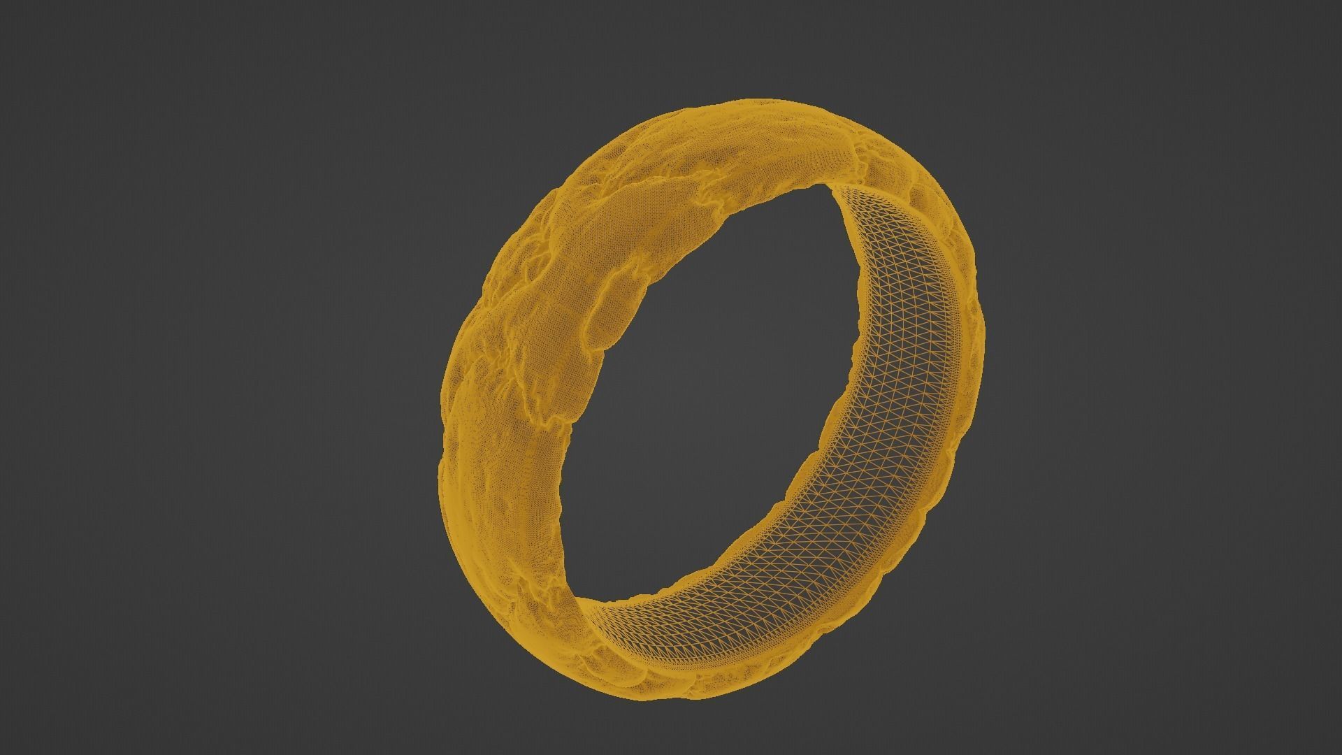 Rock texture wedding band size T 3D print model_6