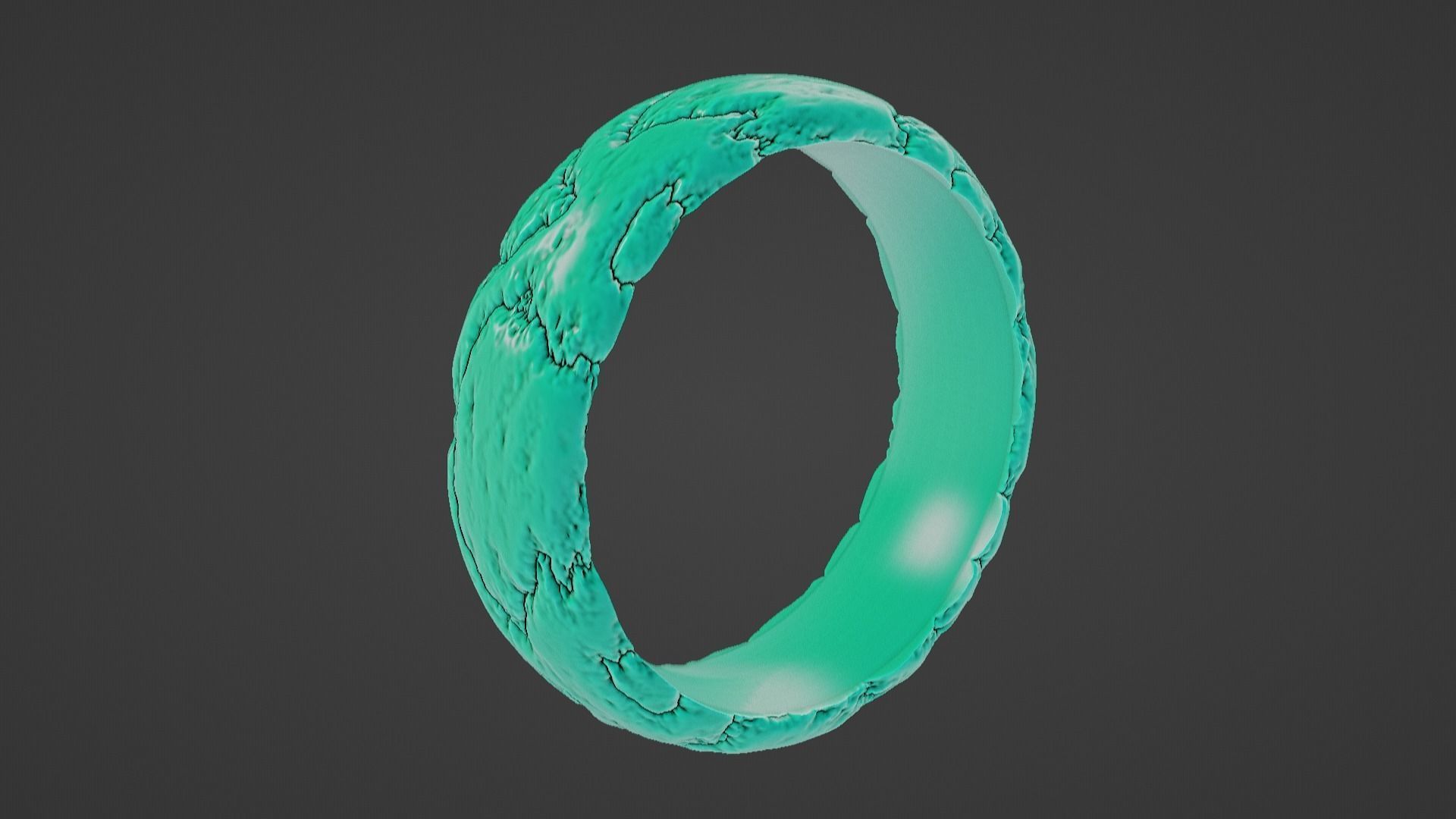 Rock texture wedding band size T 3D print model_5