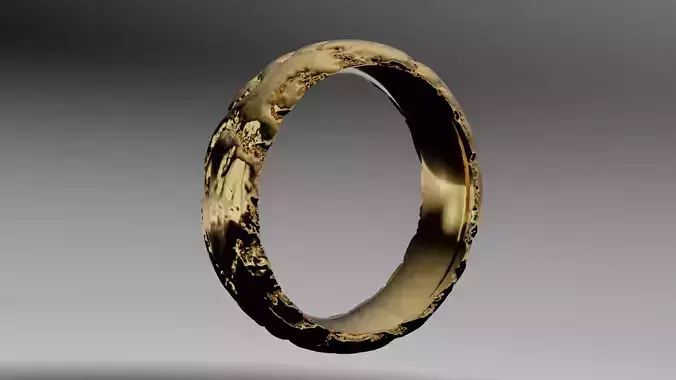 Rock texture wedding band size T