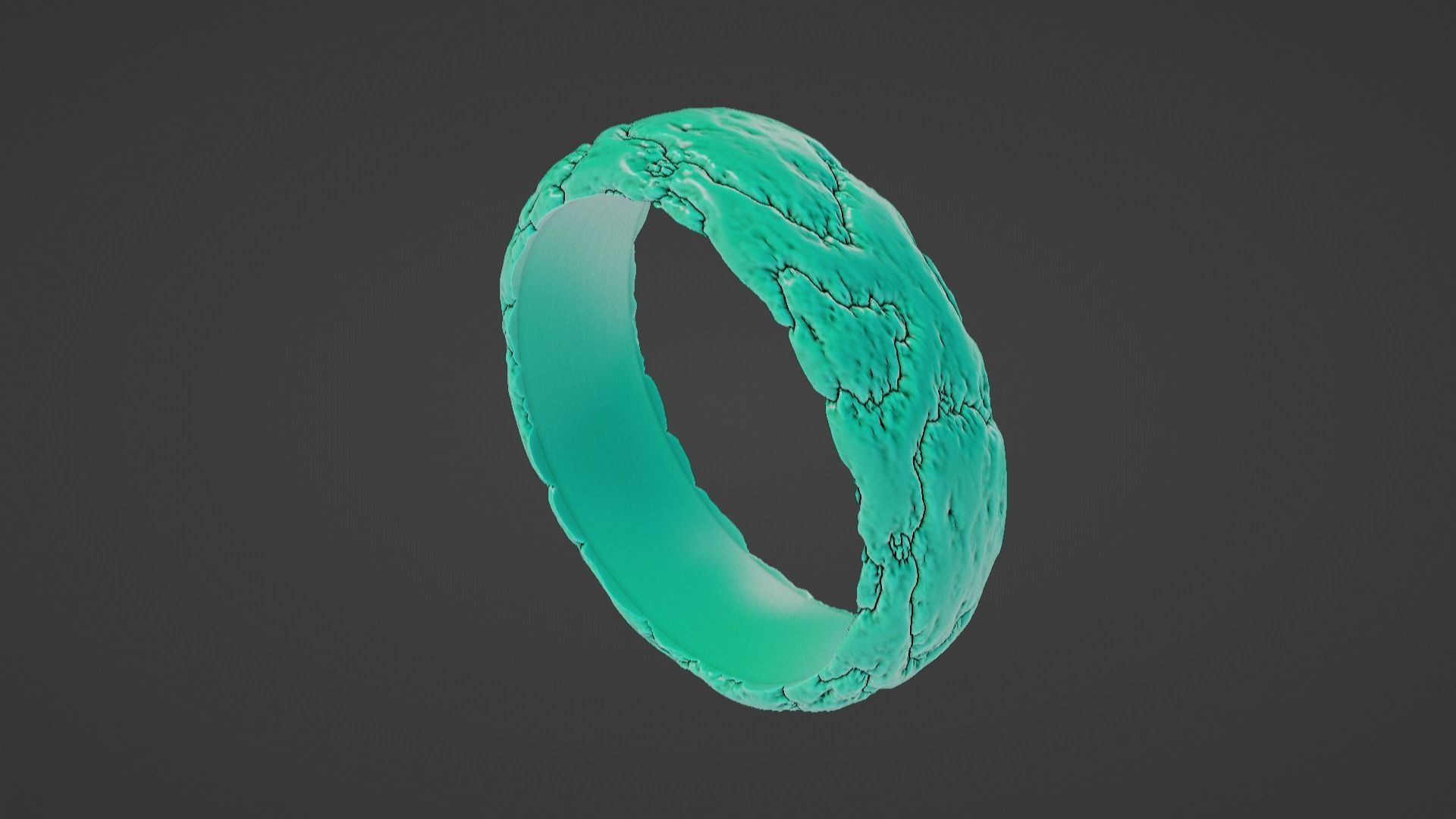 Rock texture wedding band size T 3D print model_4