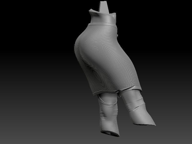 STAR WARS RANCOR TAMER GIRL PIN UP 3D print model_66