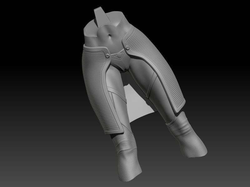 STAR WARS RANCOR TAMER GIRL PIN UP 3D print model_60