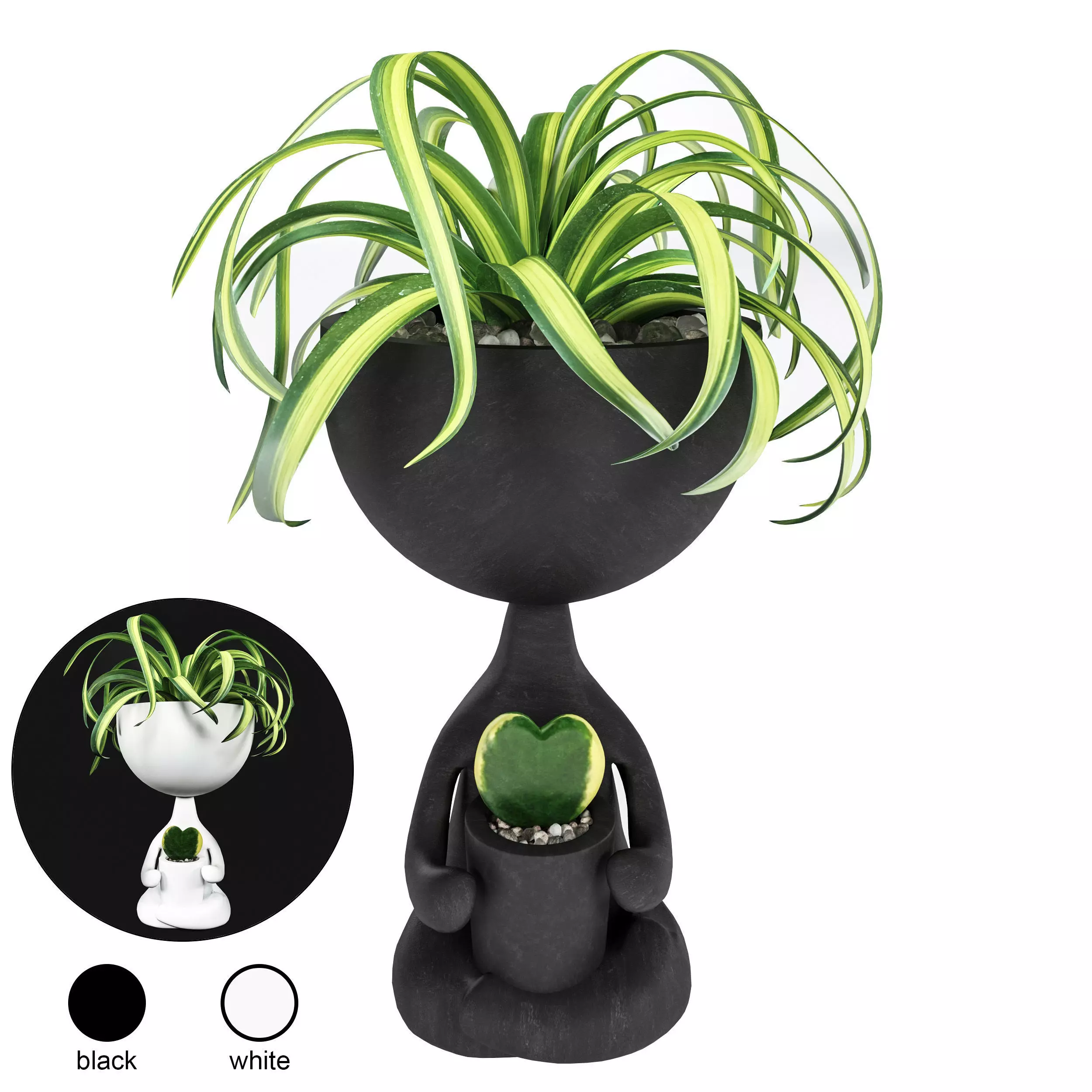 Flowerpot Kelly Flowers Girl 3D model