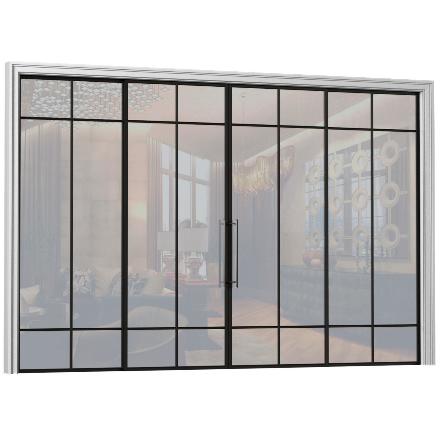 Interior sliding Doors in Loft style 3D model_2