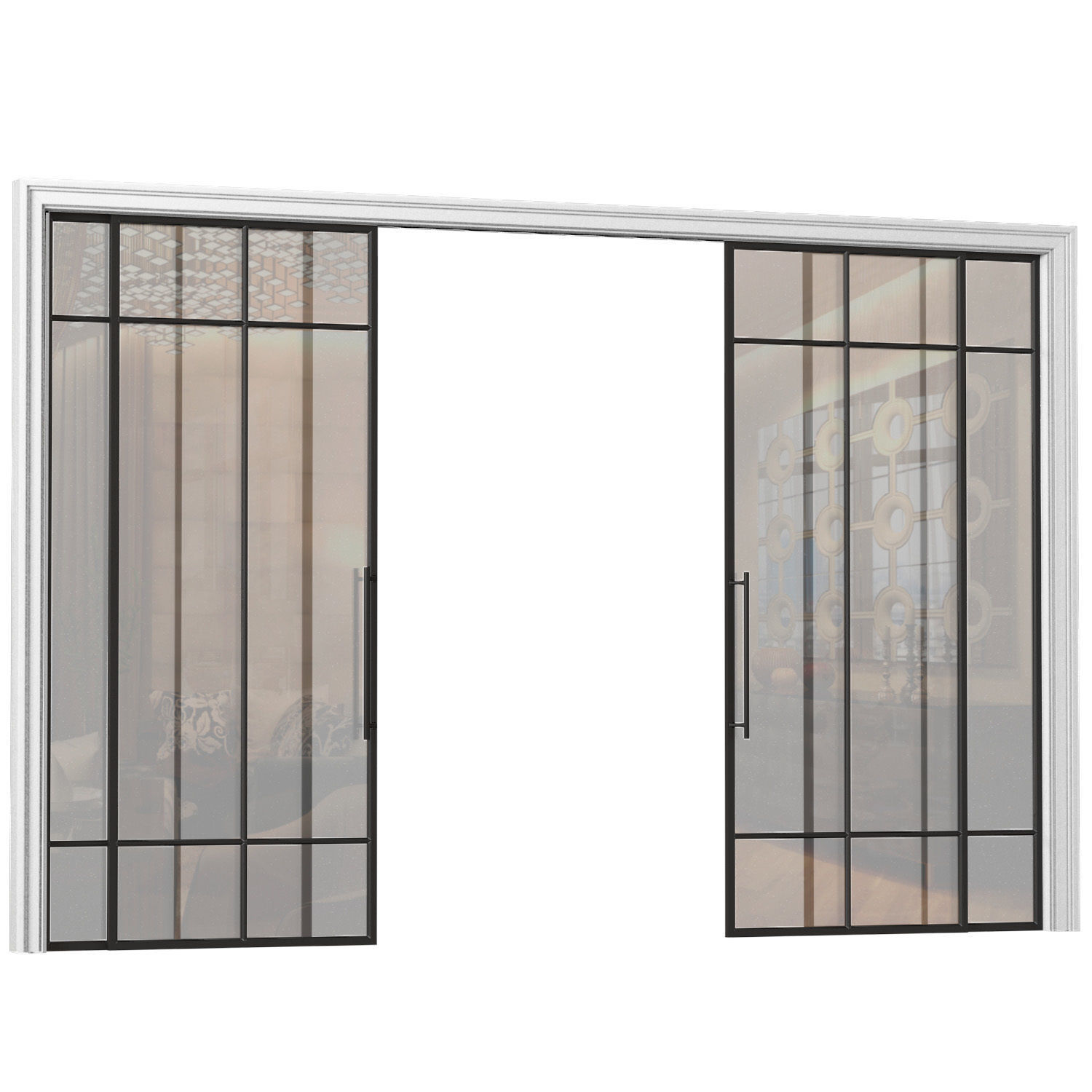 Interior sliding Doors in Loft style 3D model_1