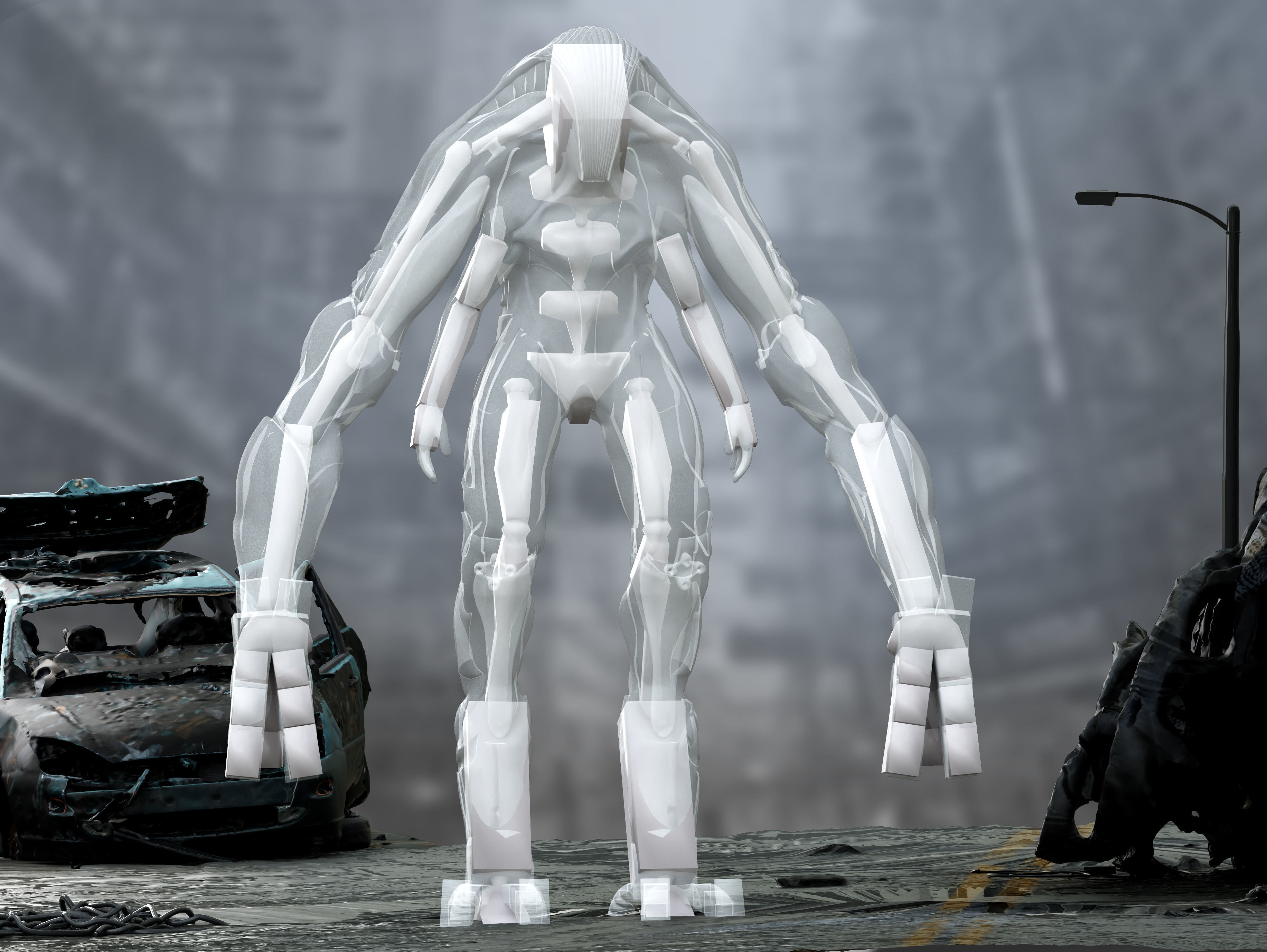 Alien Exosuit Low-poly 3D model_12