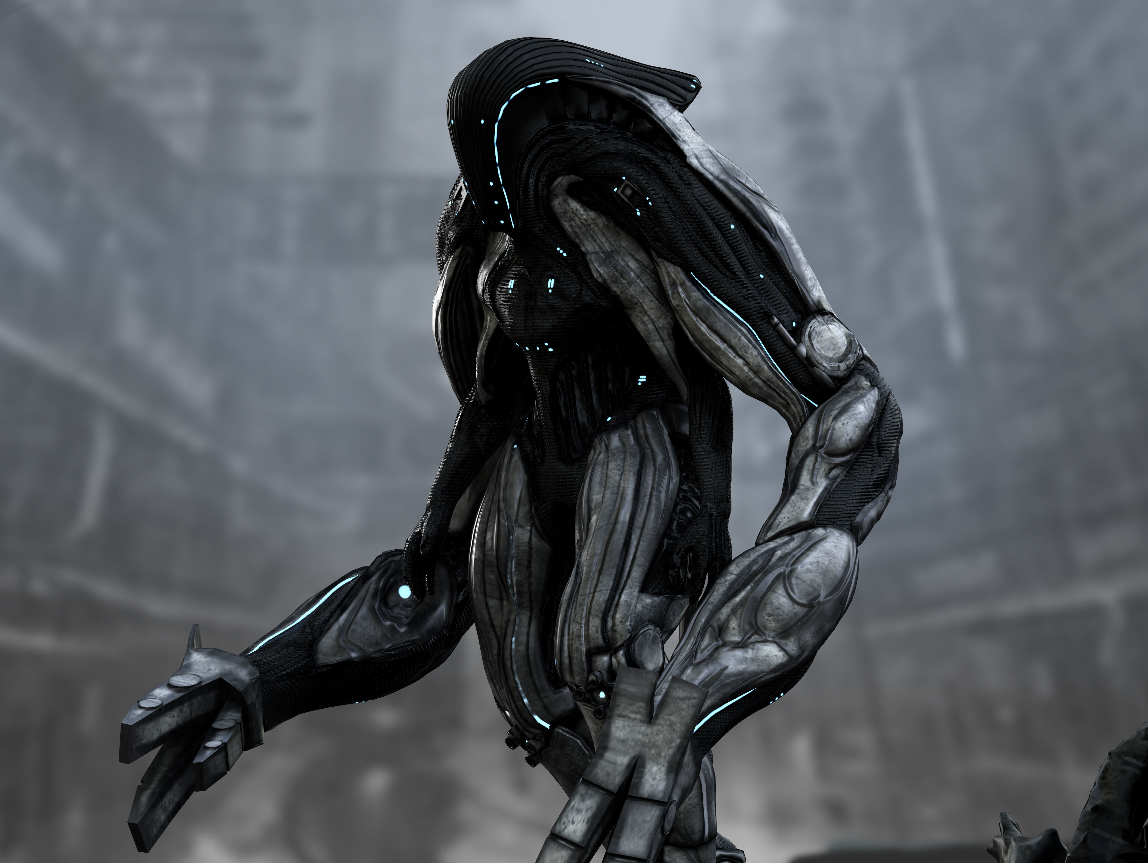 Alien Exosuit Low-poly 3D model_7