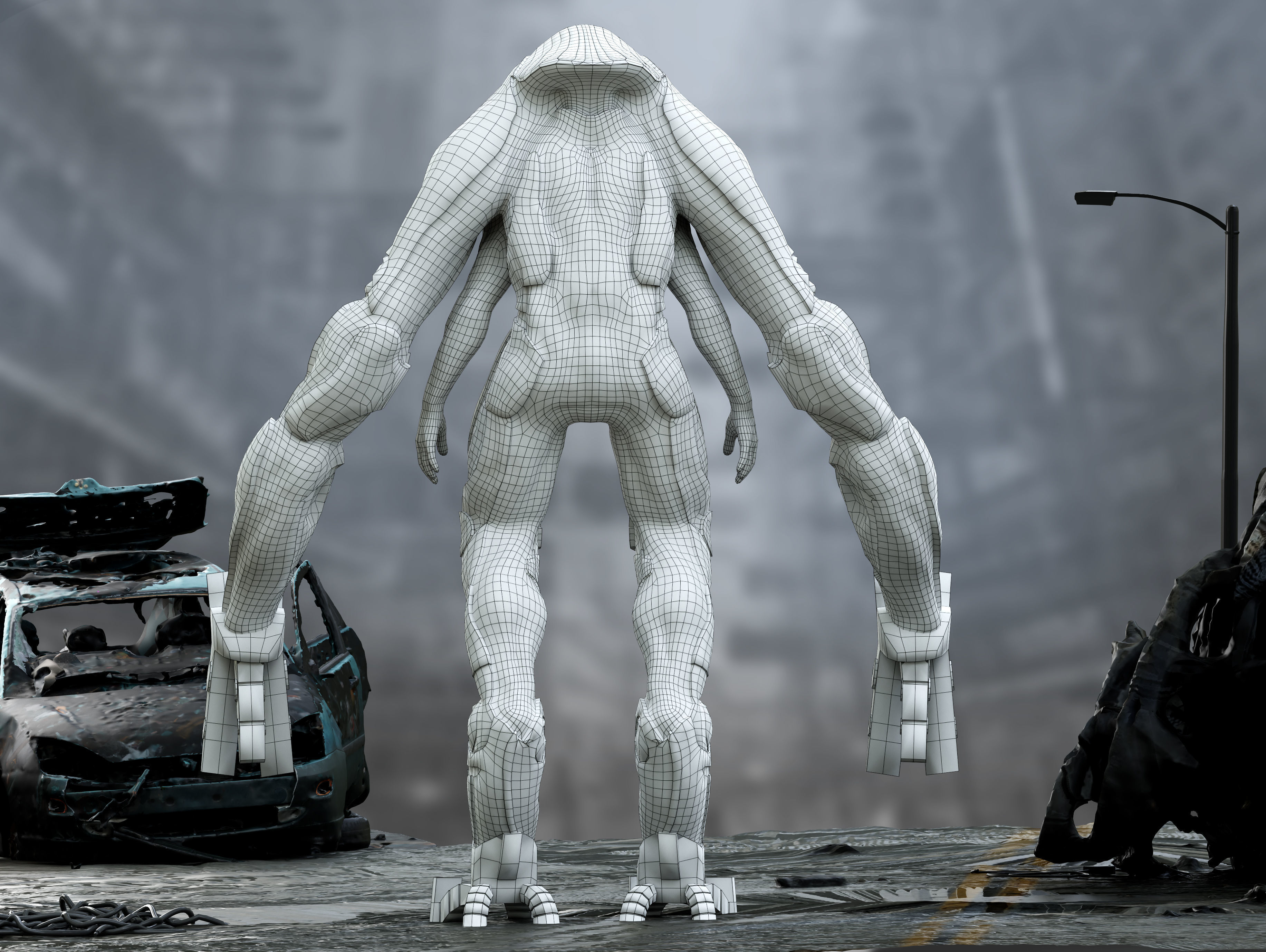 Alien Exosuit Low-poly 3D model_11