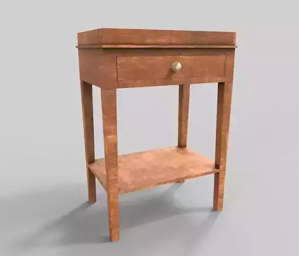 Wooden Table Low-poly 3D model