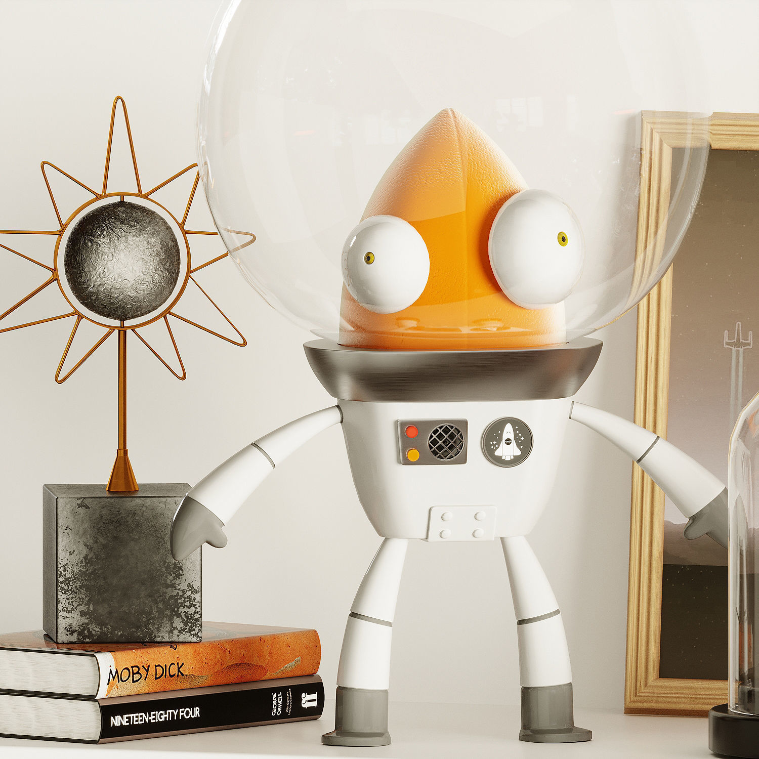 Astronaut Boy decor set 3D model_2