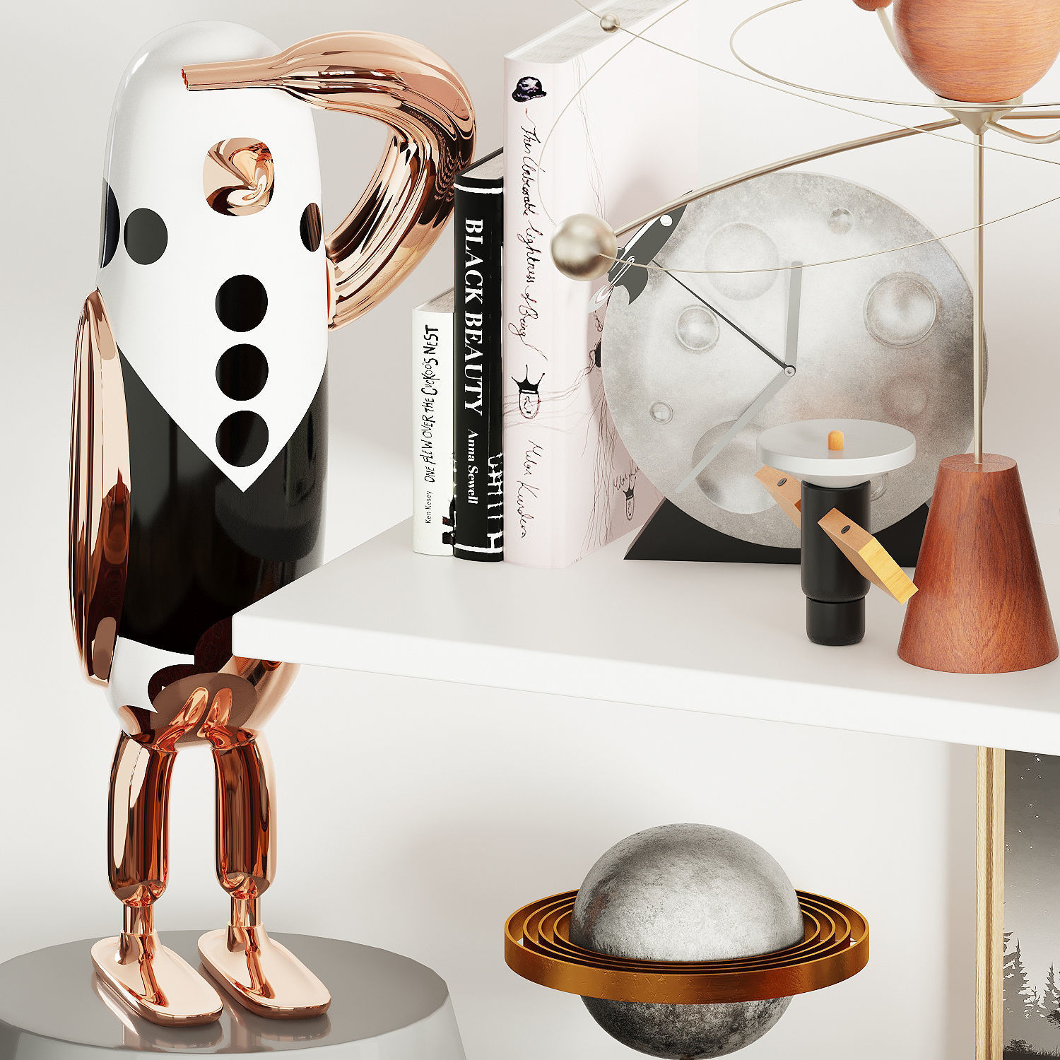 Astronaut Boy decor set 3D model_1