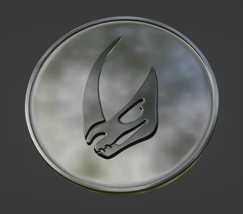 Mandalorian child beskar mudhorn armour chestplate pendant 3D print model_0