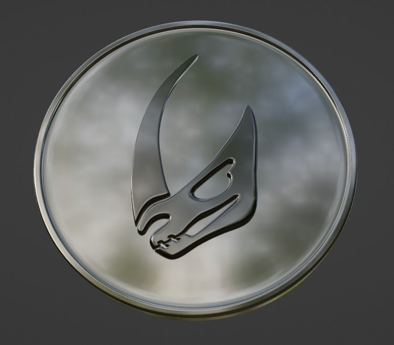 Mandalorian child beskar mudhorn armour chestplate pendant 3D print model_6