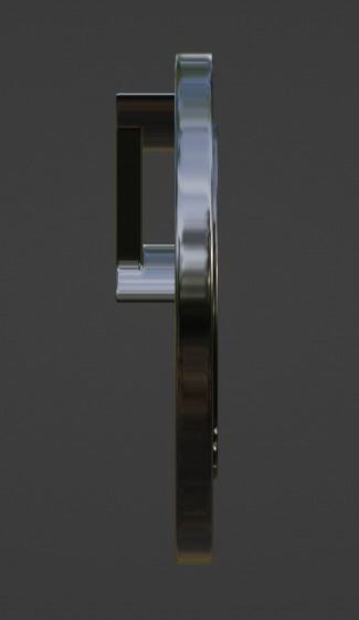 Mandalorian child beskar mudhorn armour chestplate pendant 3D print model_9