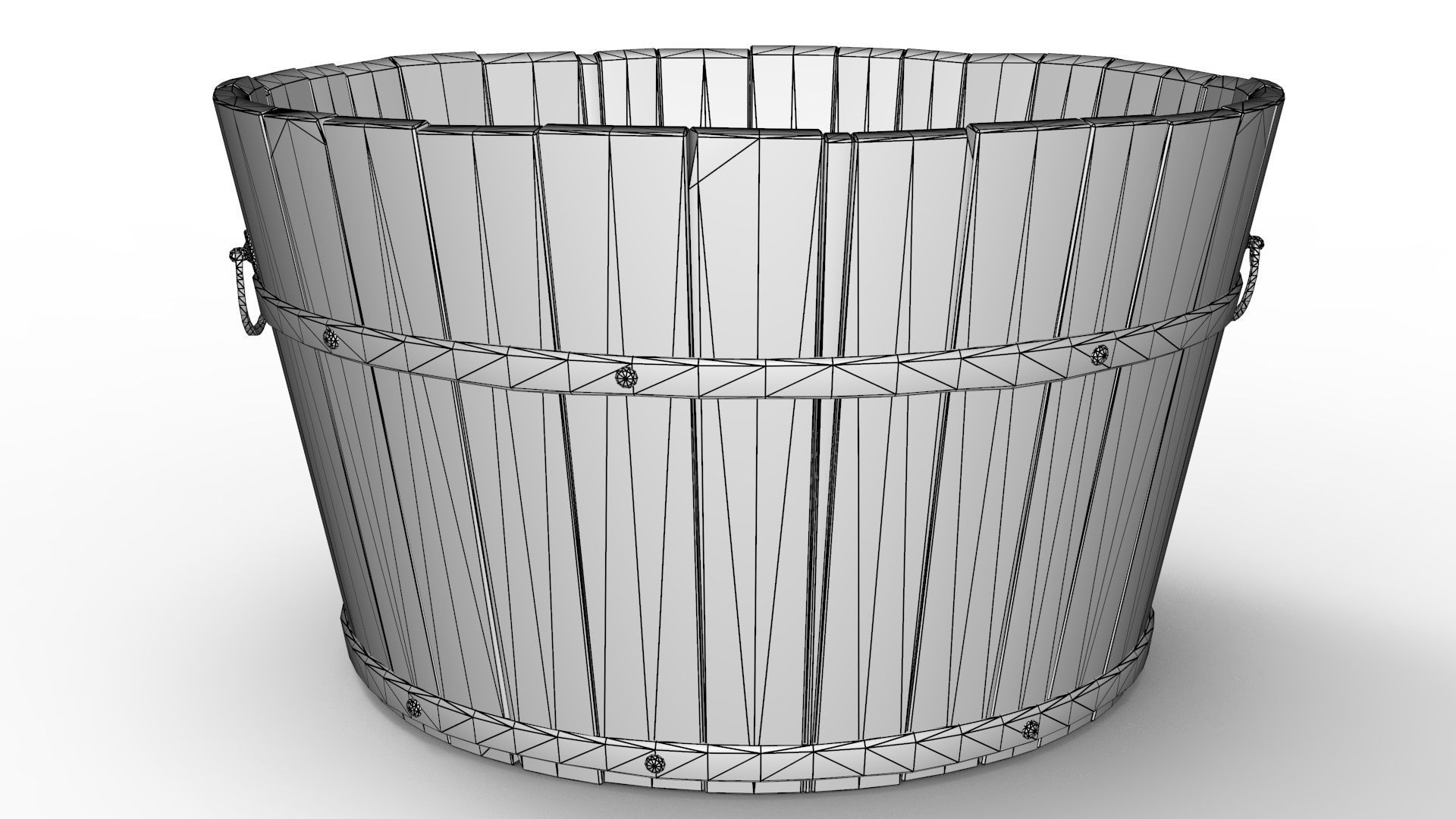 Wooden Bucket 3D model CGTrader