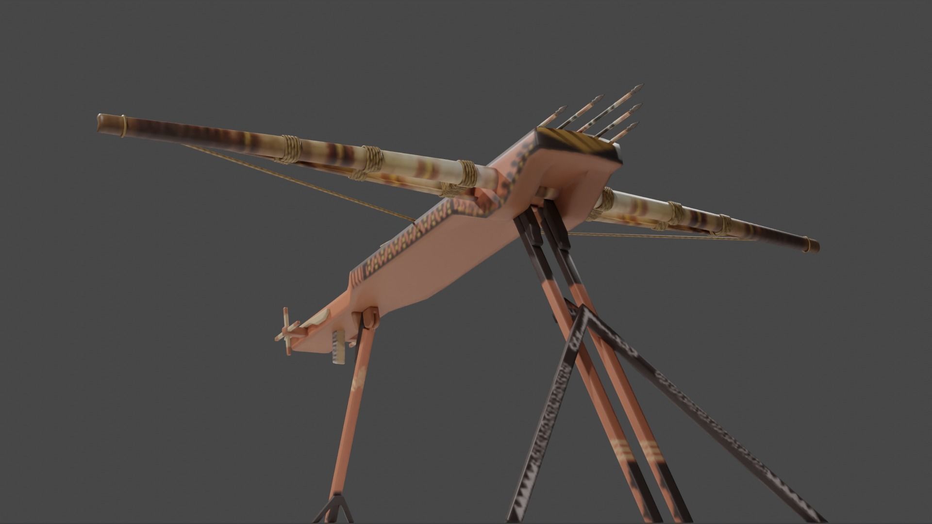 Magic crossbow Lien chau Low-poly 3D model_14
