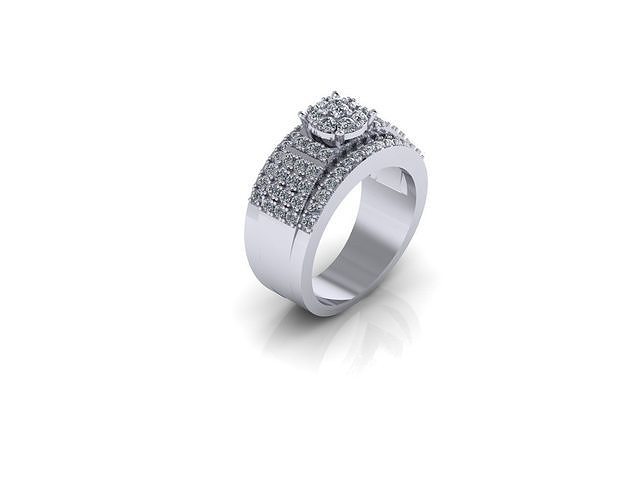 ring diamond 3D print model 3D print model