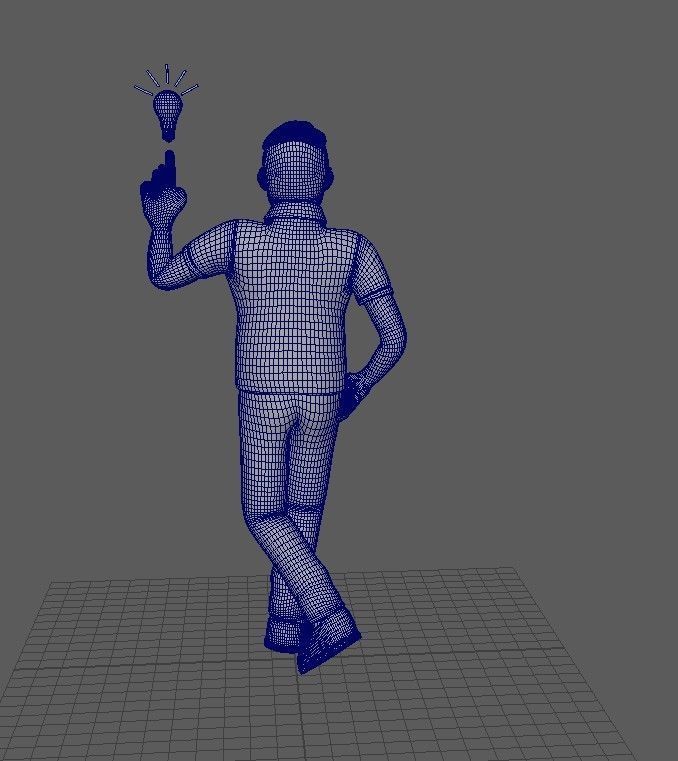 Minimal Man Character 03 Low-poly 3D model_16