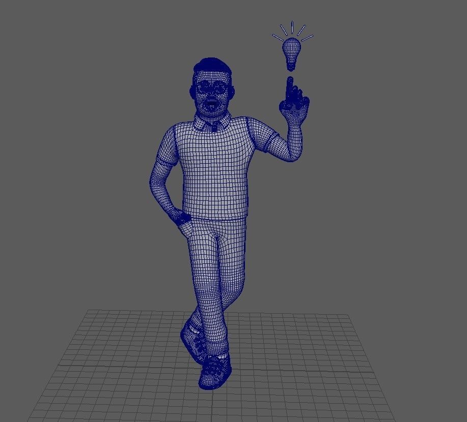 Minimal Man Character 03 Low-poly 3D model_27