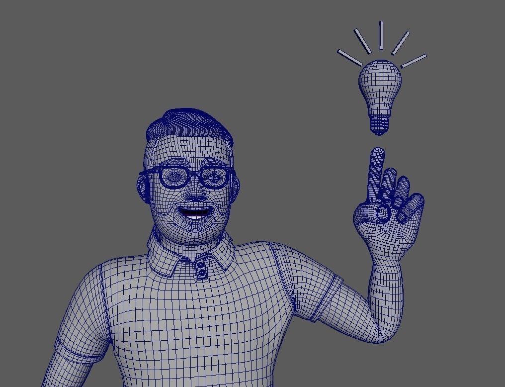 Minimal Man Character 03 Low-poly 3D model_72