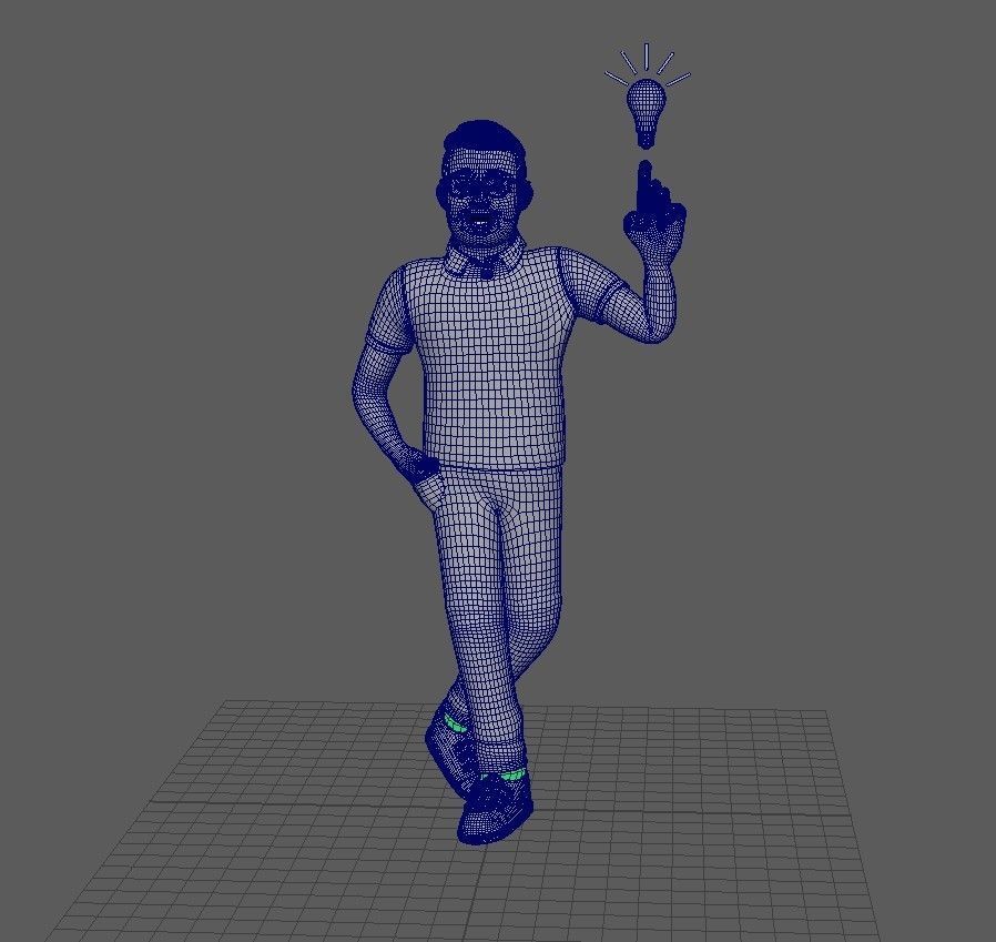 Minimal Man Character 03 Low-poly 3D model_36