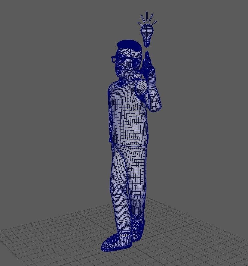 Minimal Man Character 03 Low-poly 3D model_74