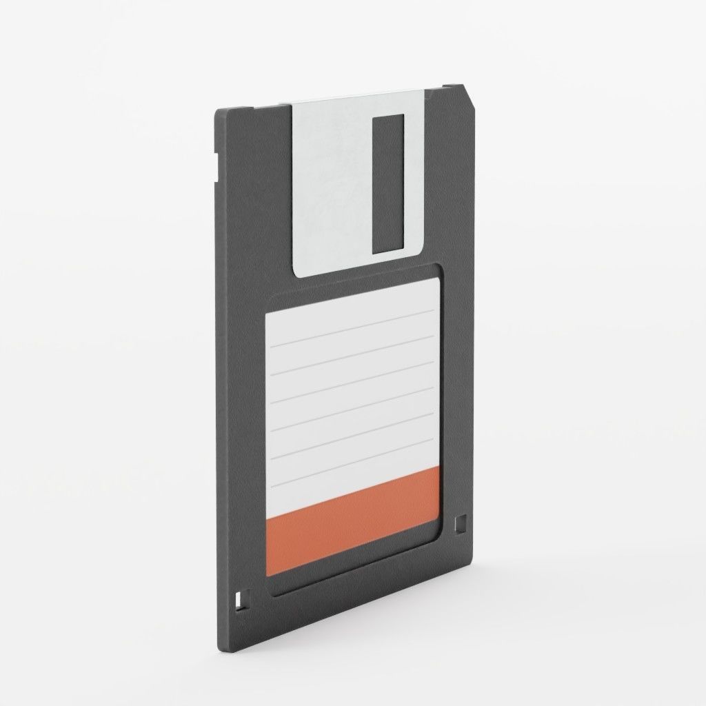 Floppy Disk Free low-poly 3D model_1
