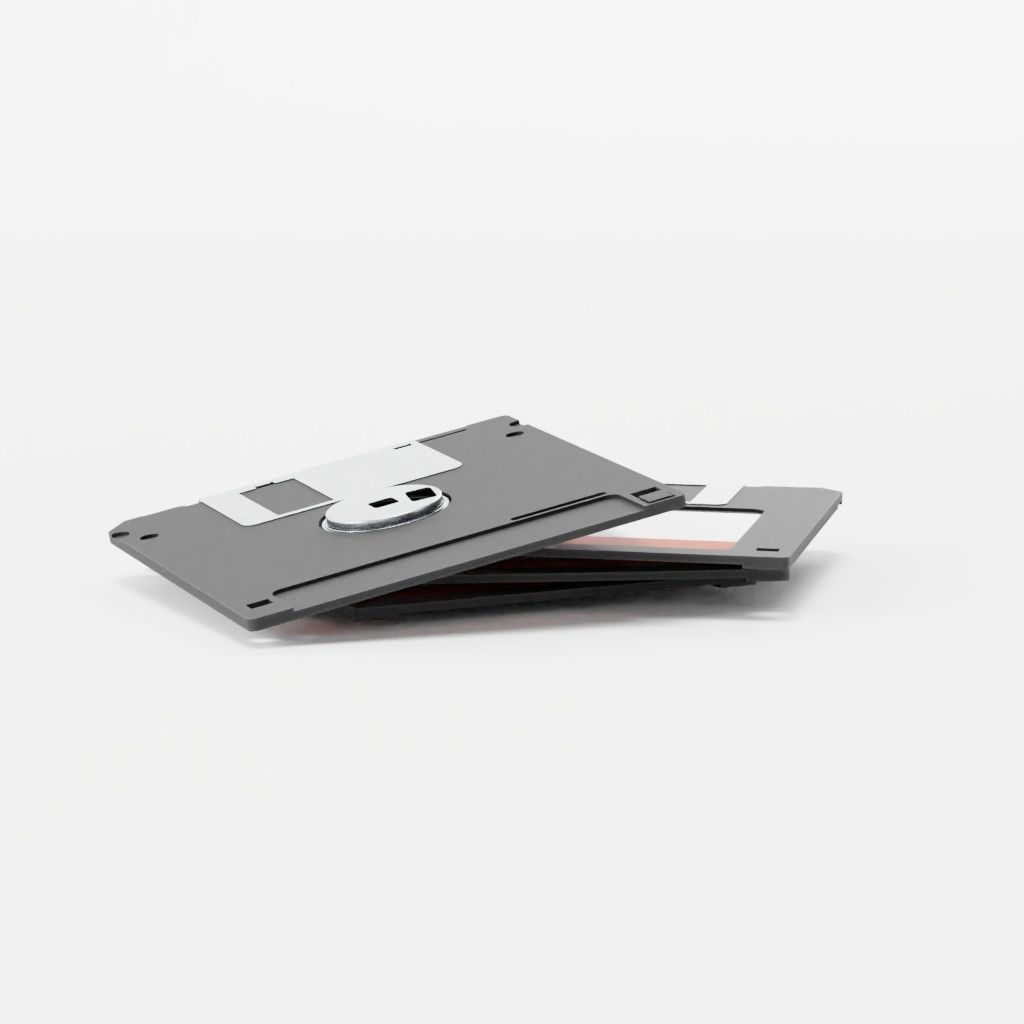 Floppy Disk Free low-poly 3D model_2
