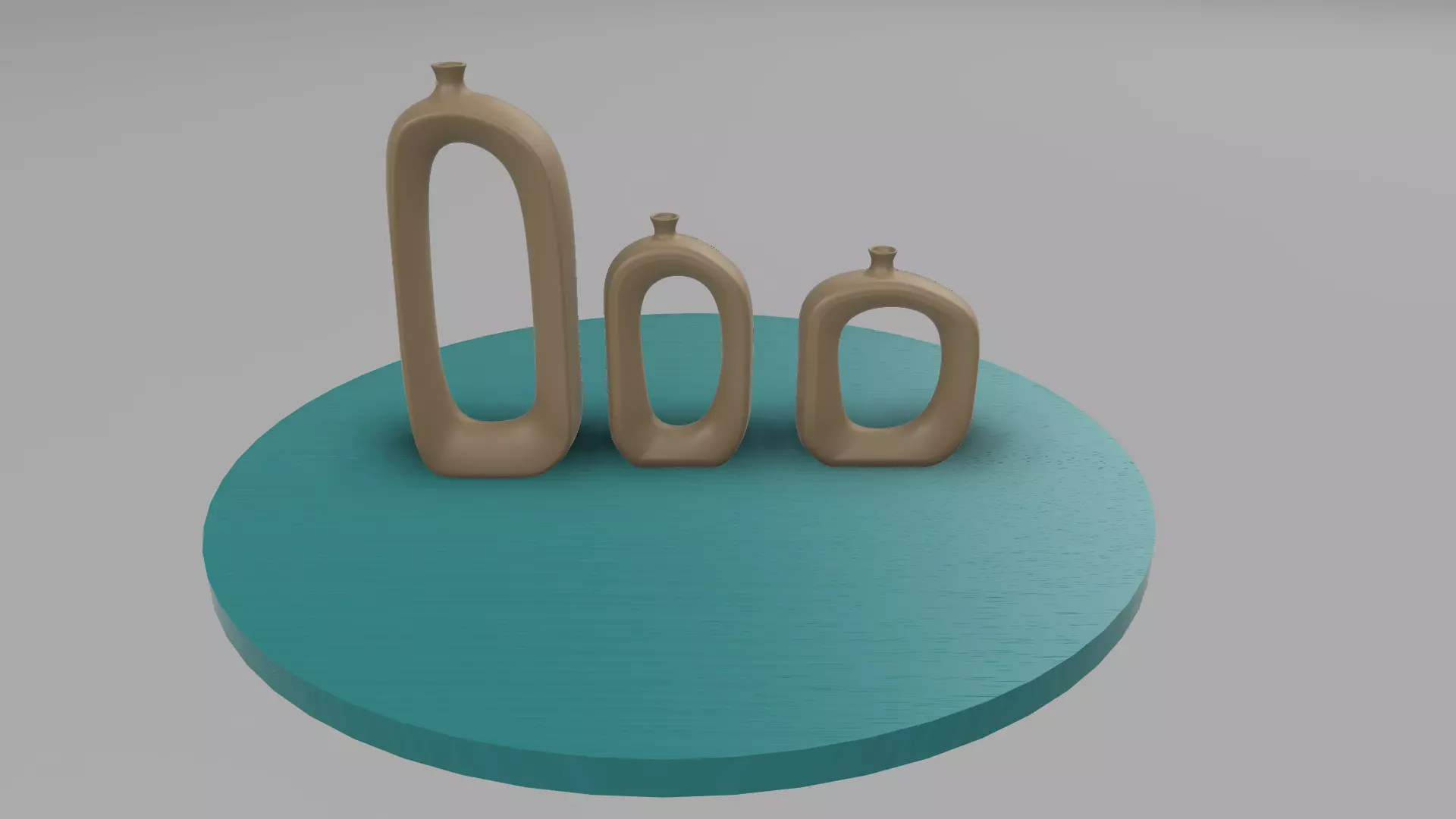 3 Pieces Vintage 3D Plant Vase Model Perfect for Home 3D print model