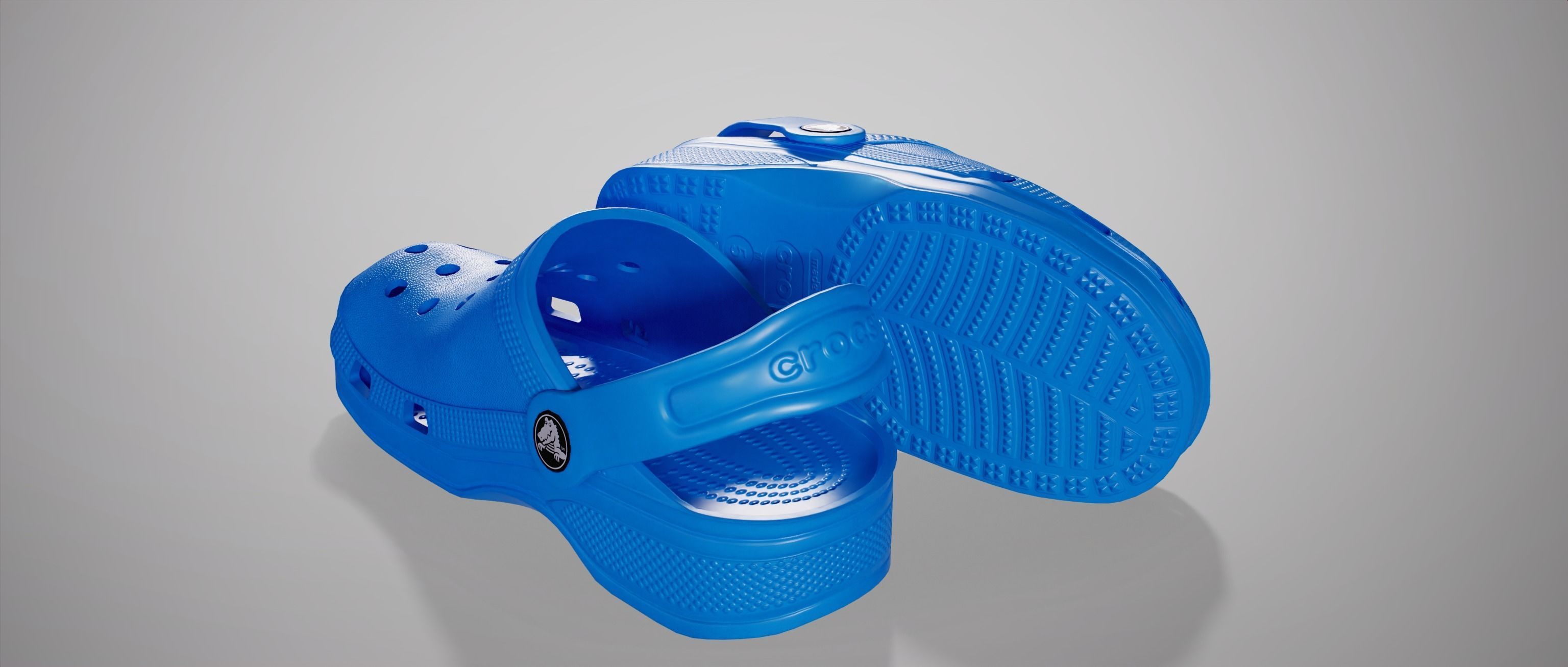 Crocs Classic Clog Low-poly 3D model_1