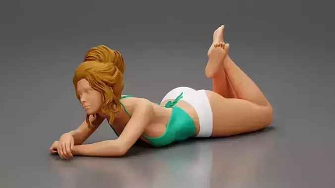 Sexy Bikini Girl Lying in bikini