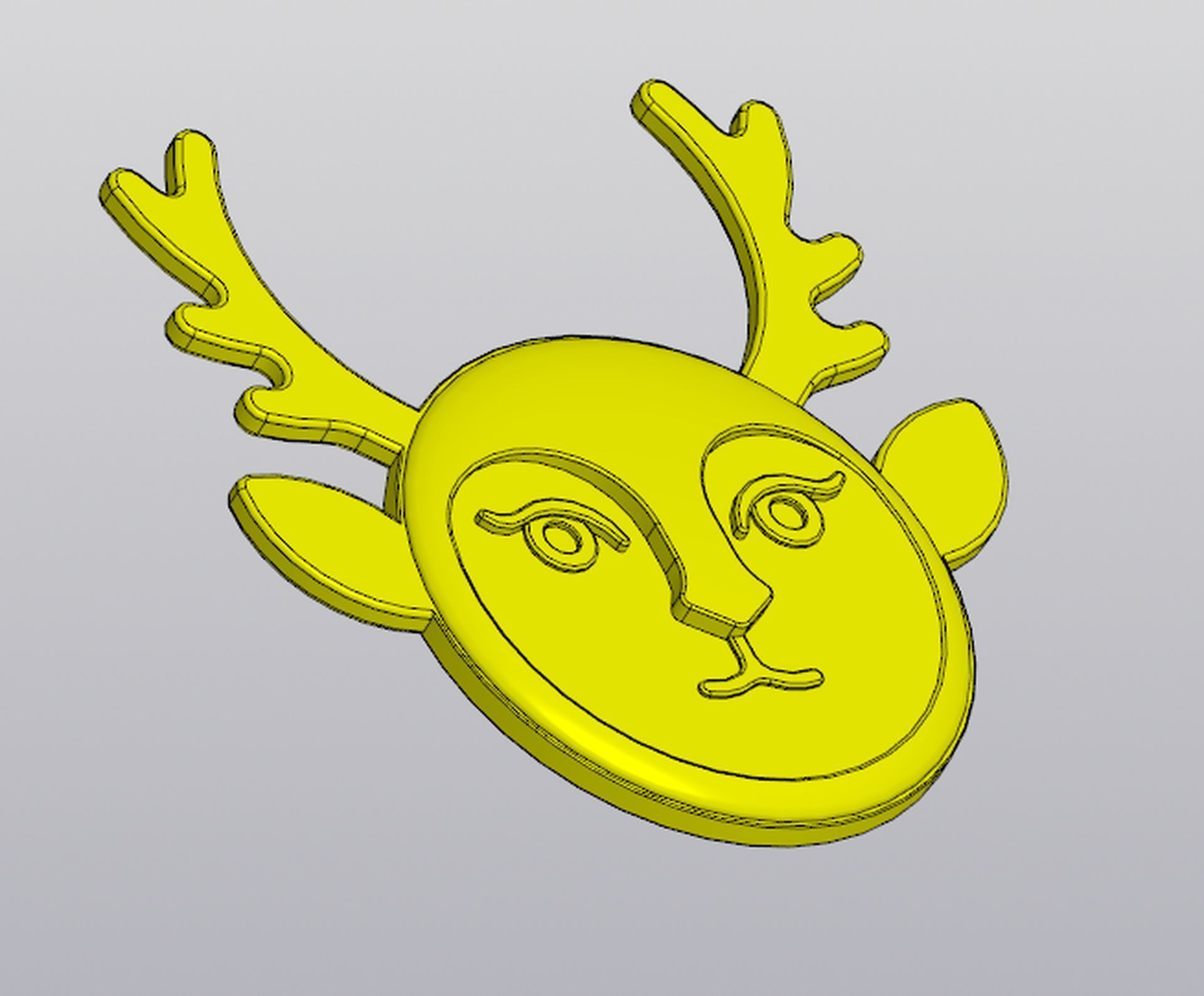 Set 2 Planters and Wall decor Lady Deer 3D print model_22